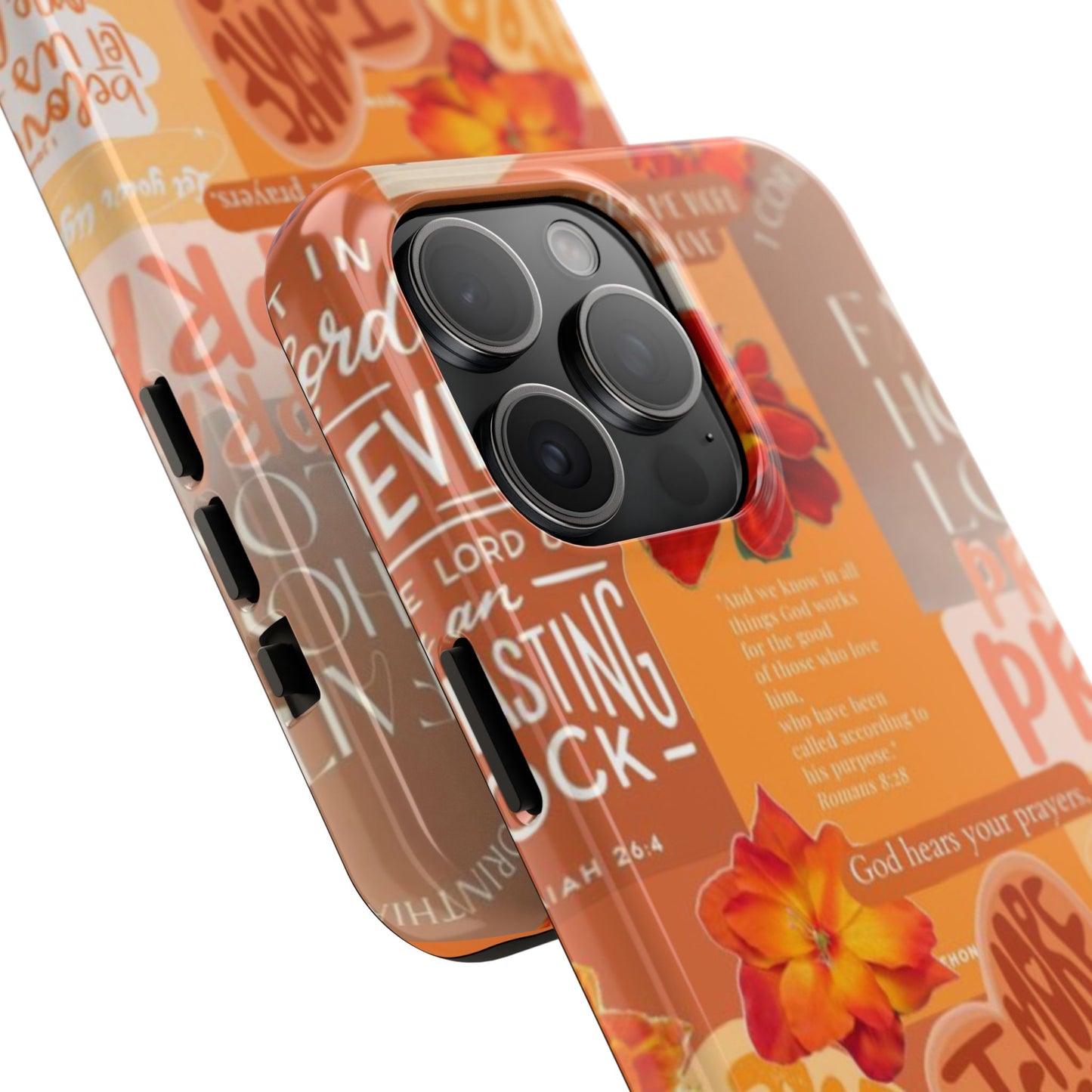 God is in control phone case, bright, bold and prayer filled