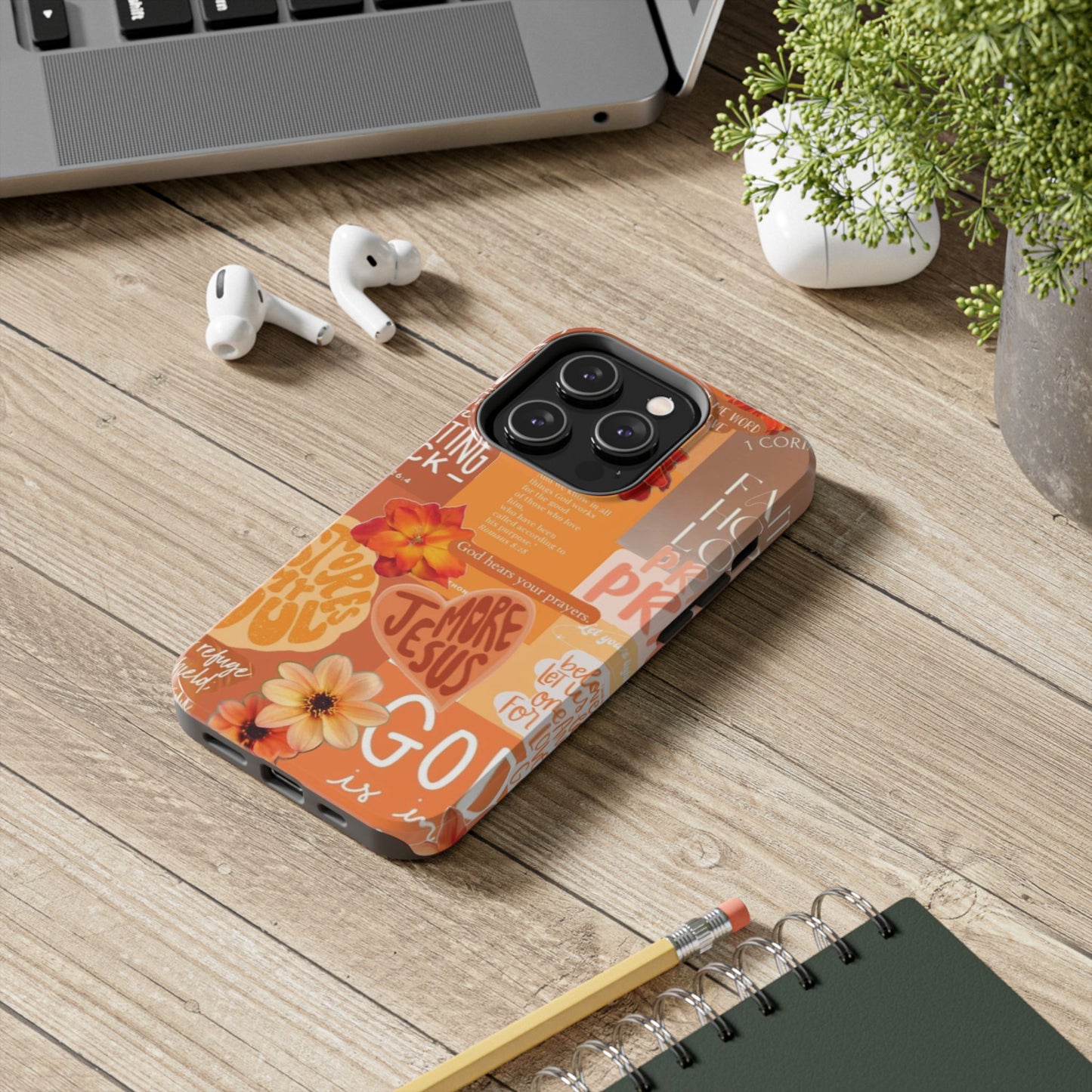 God is in control phone case, bright, bold and prayer filled