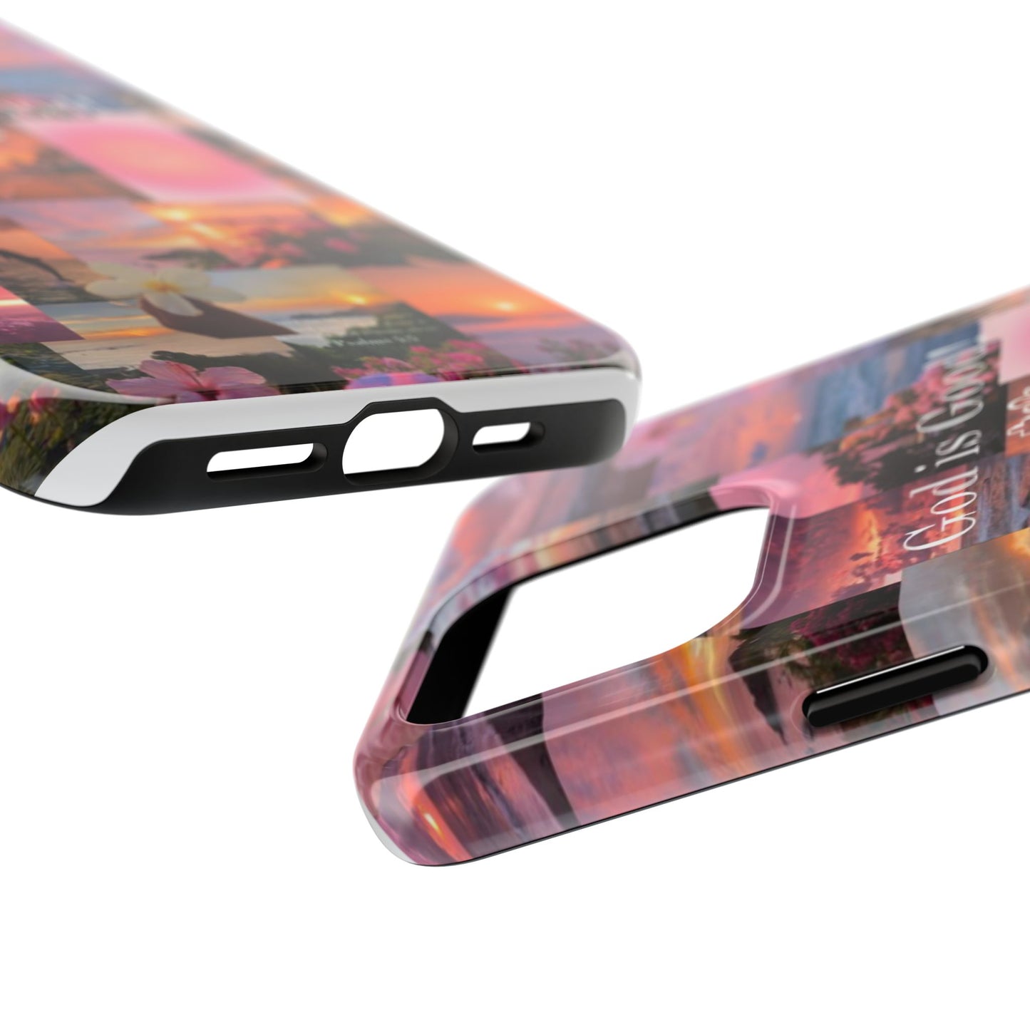 God is good phone case, peace, praise, and tropical faith