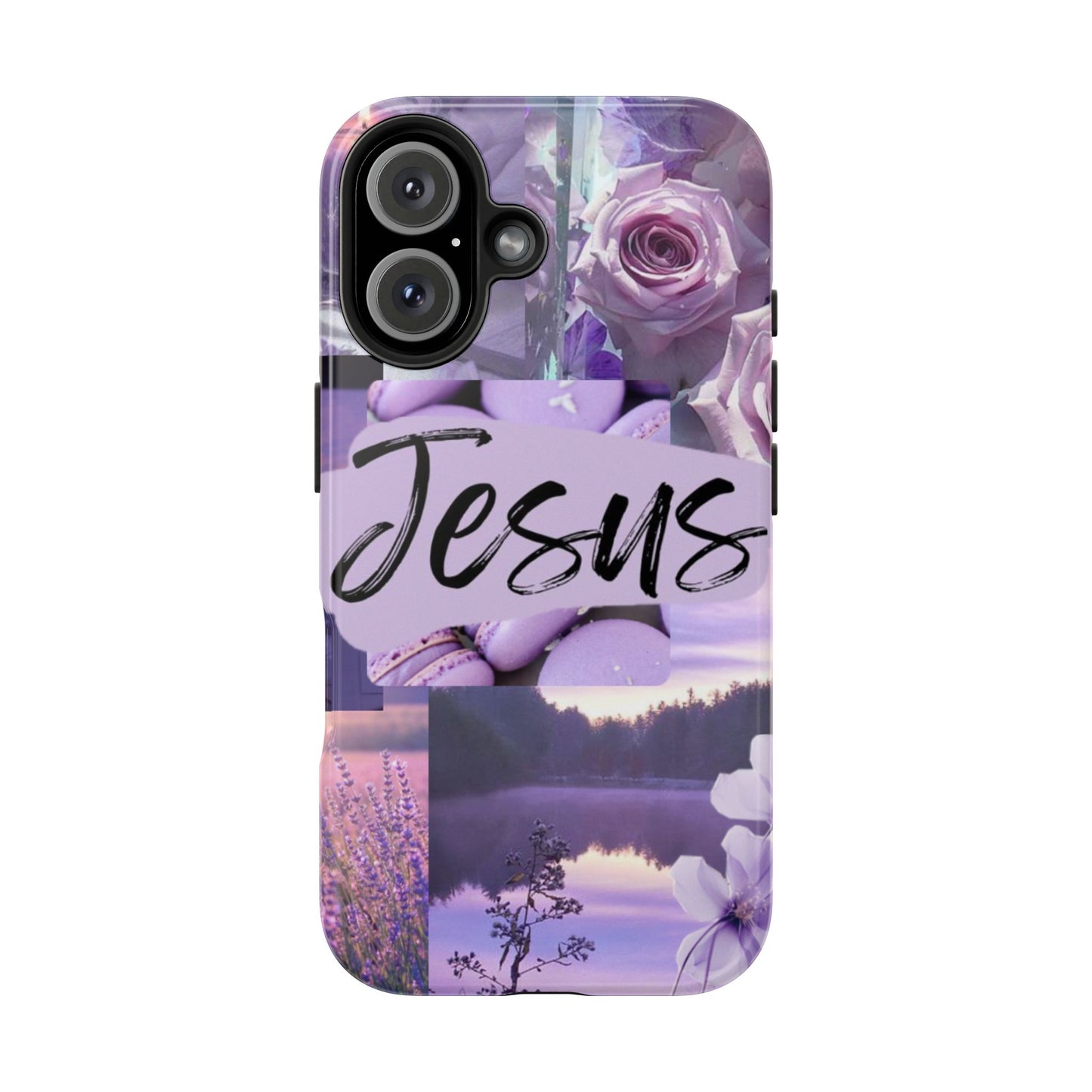 Jesus first phone case lavender floral faith design