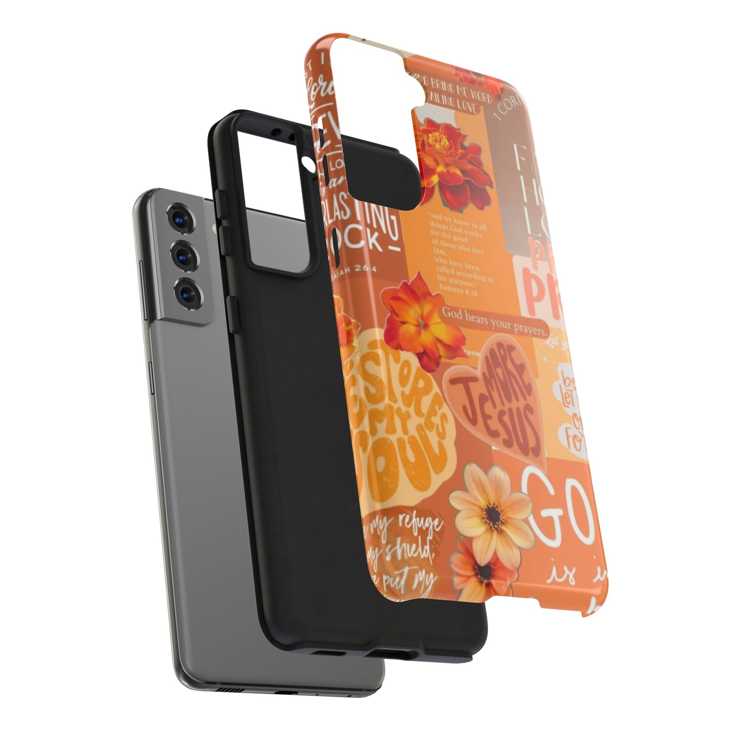 God is in control phone case, bright, bold and prayer filled