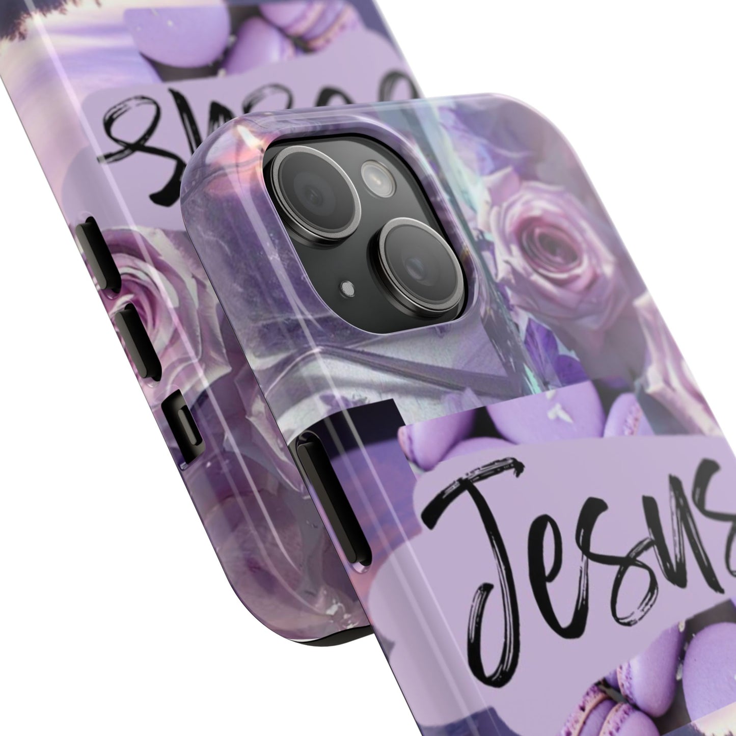 Jesus first phone case lavender floral faith design