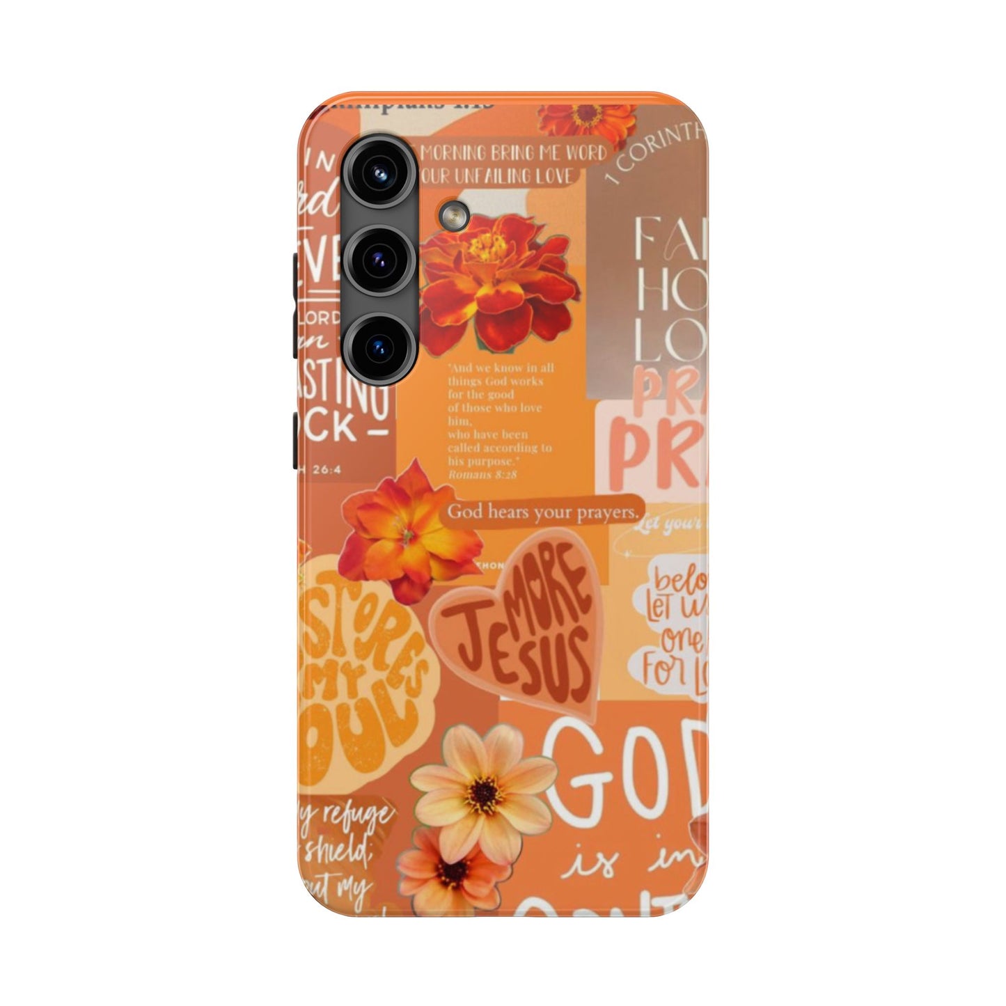 God is in control phone case, bright, bold and prayer filled