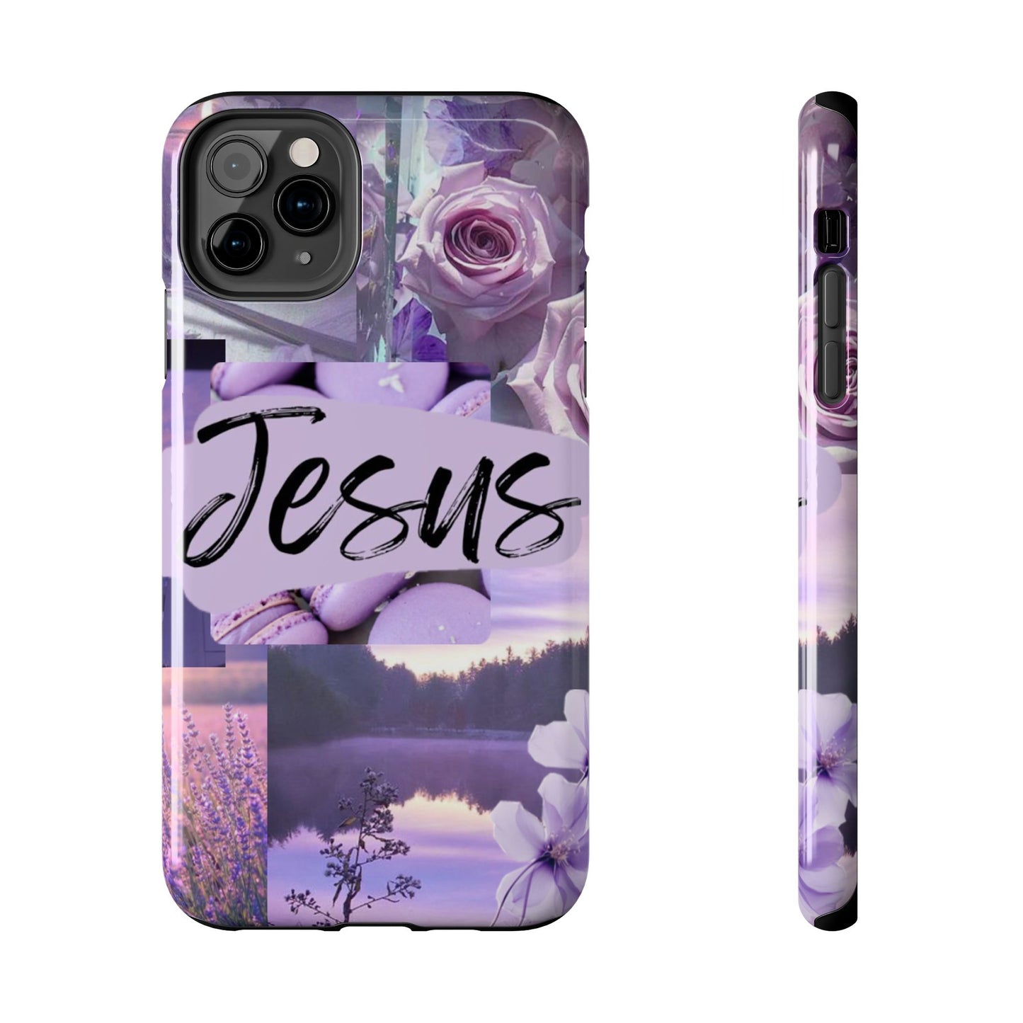 Jesus first phone case lavender floral faith design