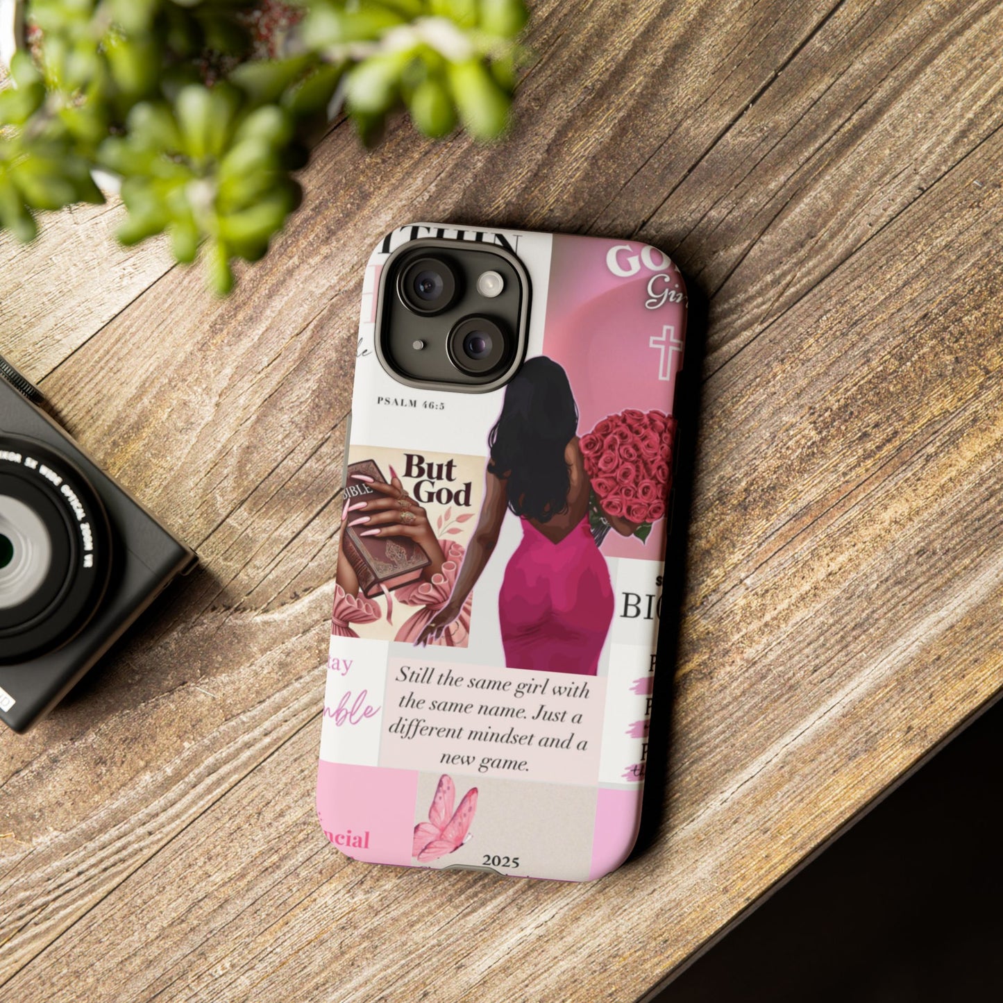 Same girl new game glow up with God phone case