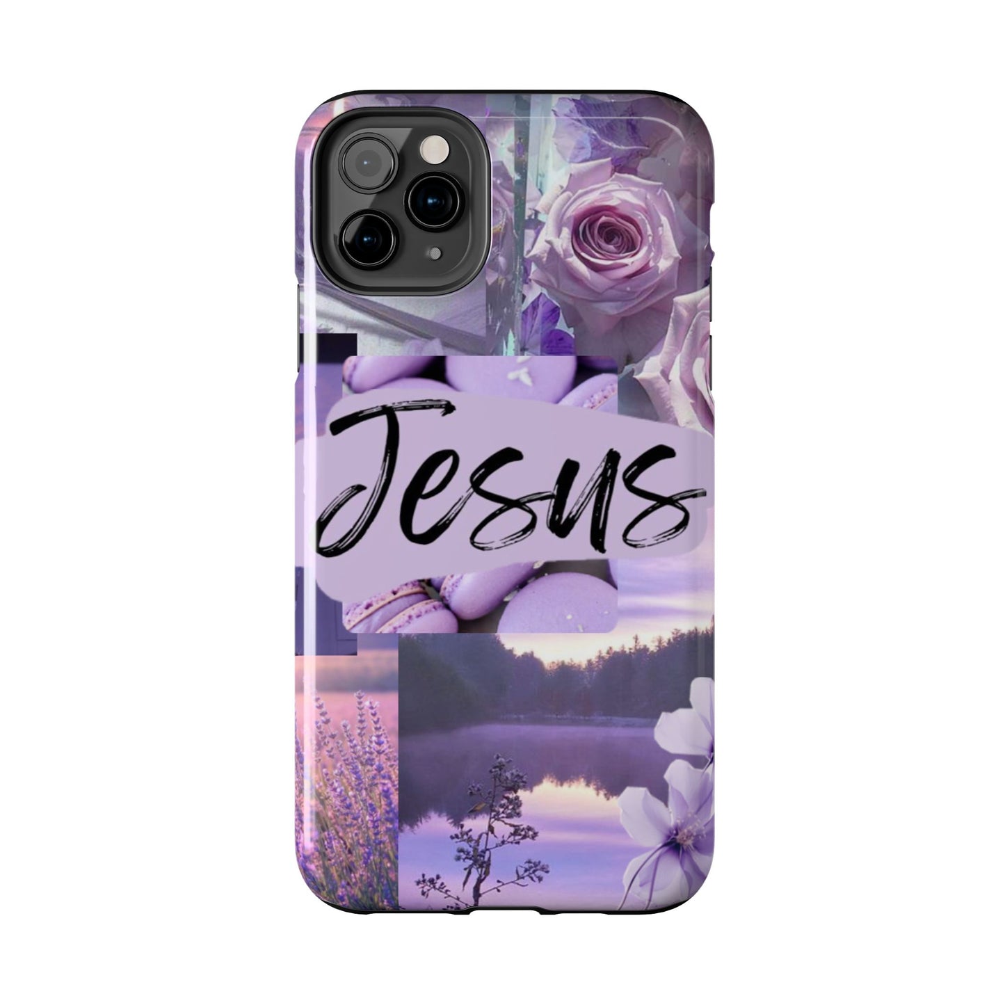 Jesus first phone case lavender floral faith design
