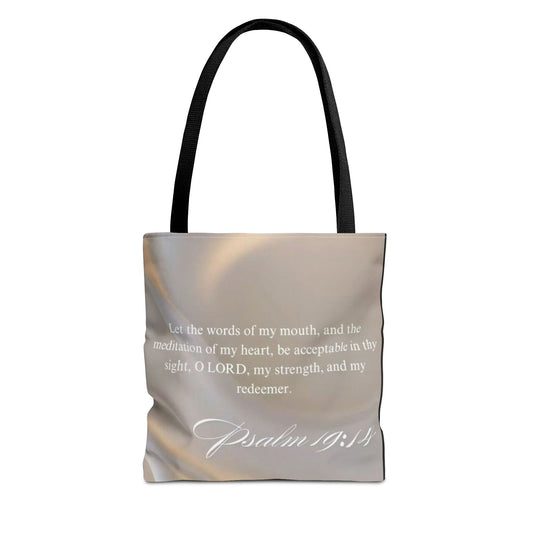 Meditation of my heart scripture Tote Bag psalm 19:14