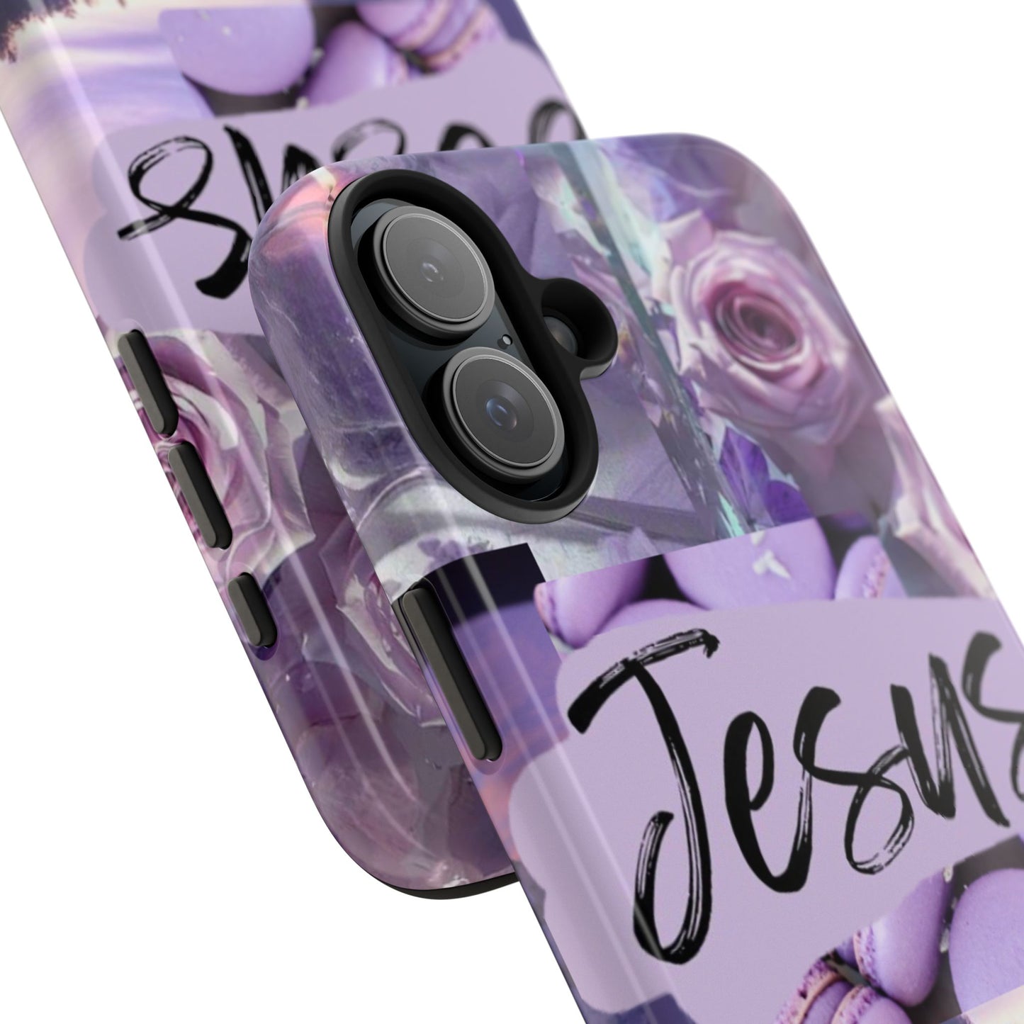 Jesus first phone case lavender floral faith design
