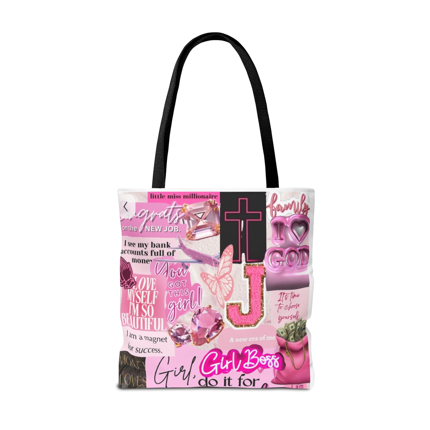 Inspirational Tote Bag for Girls - Motivational AOP Design
