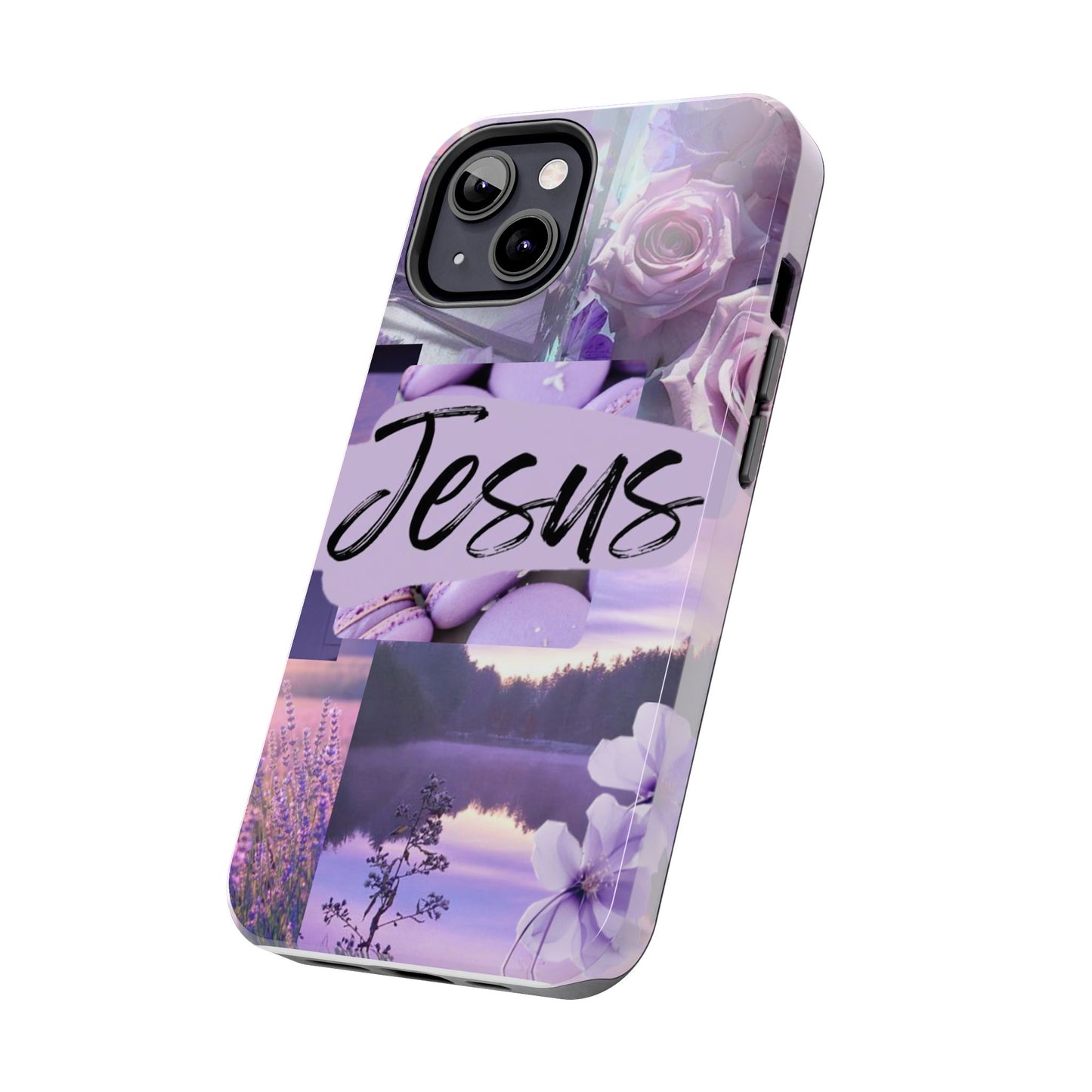 Jesus first phone case lavender floral faith design