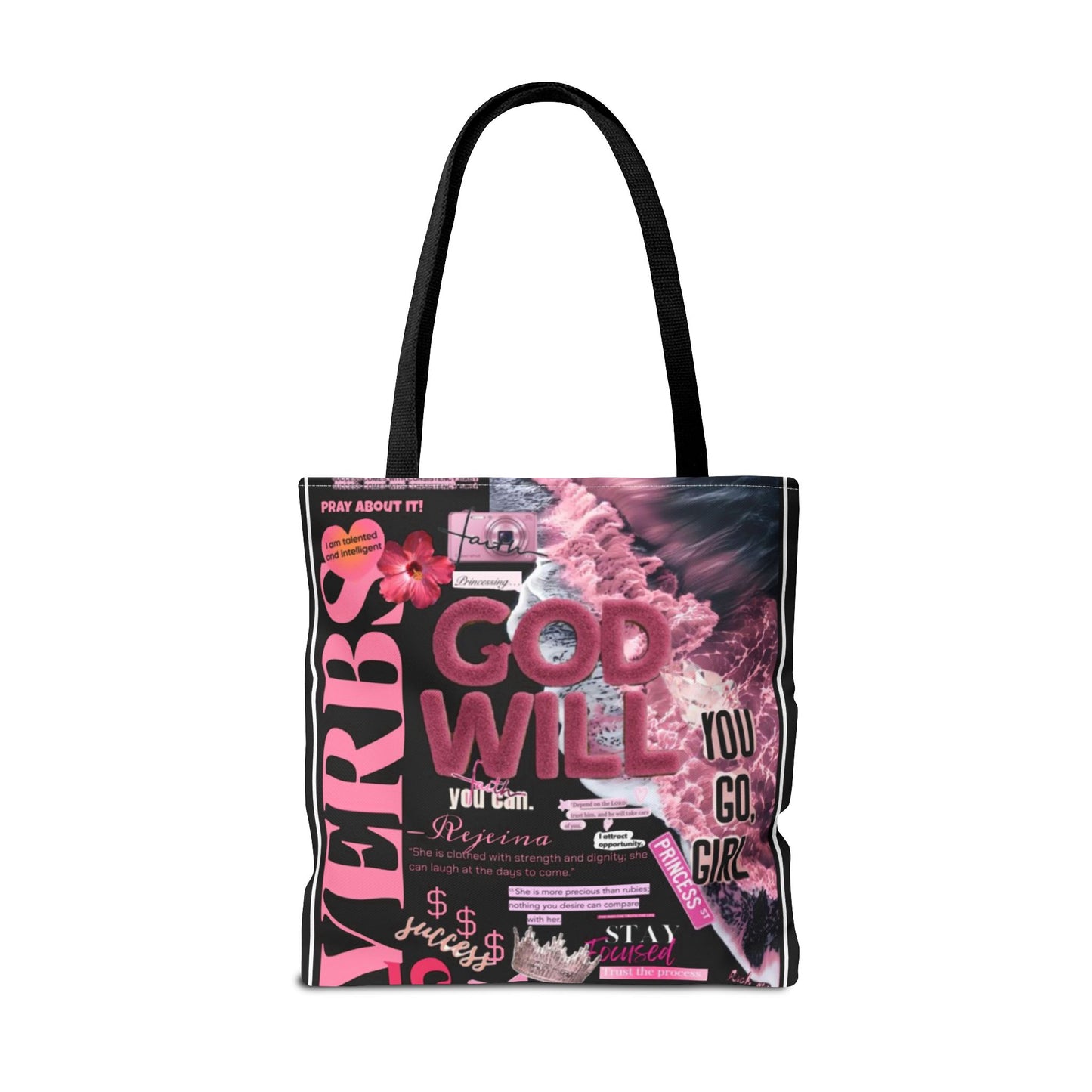 Bold Statement Tote Bag - "God Will You Go Girl" Design
