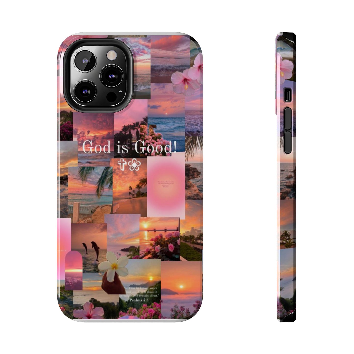 God is good phone case, peace, praise, and tropical faith