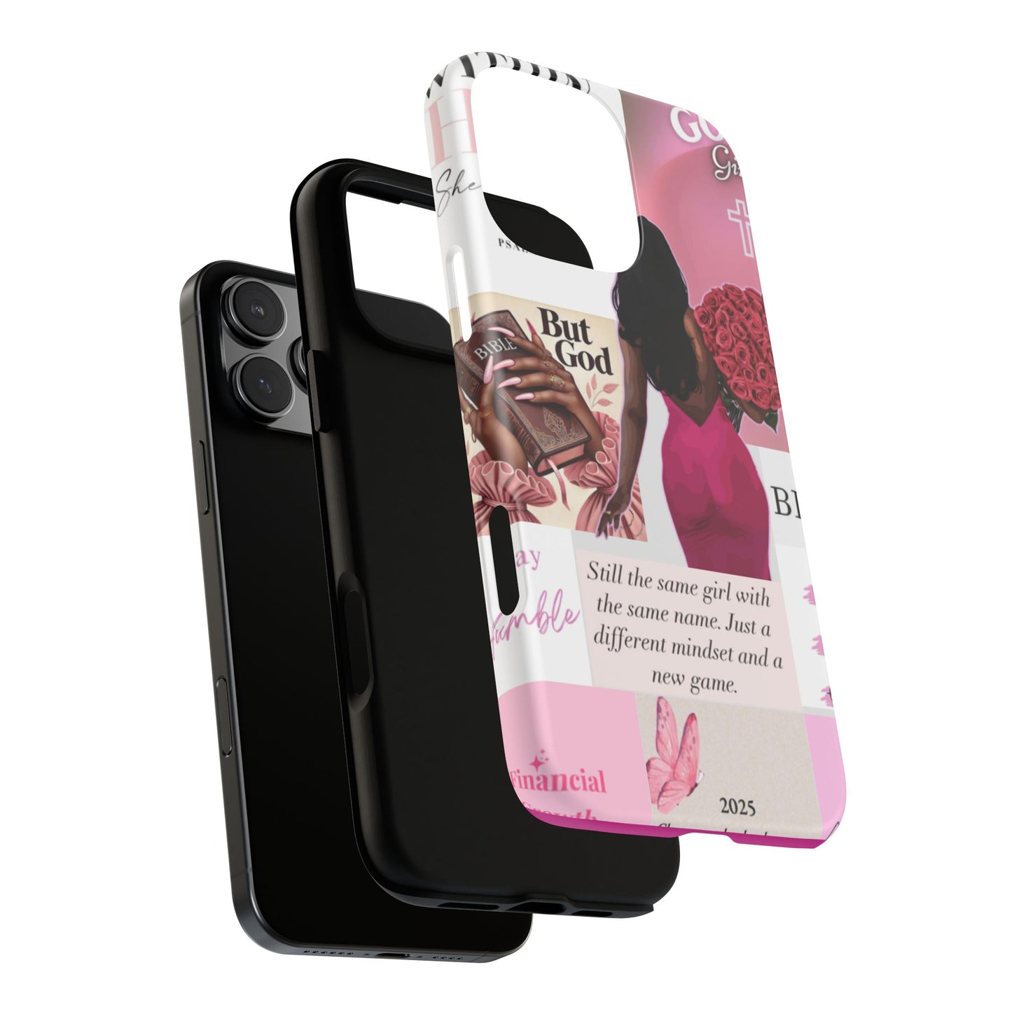Same girl new game glow up with God phone case