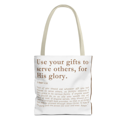 Inspiration Tote Bag - Use Your Gifts for His Glory