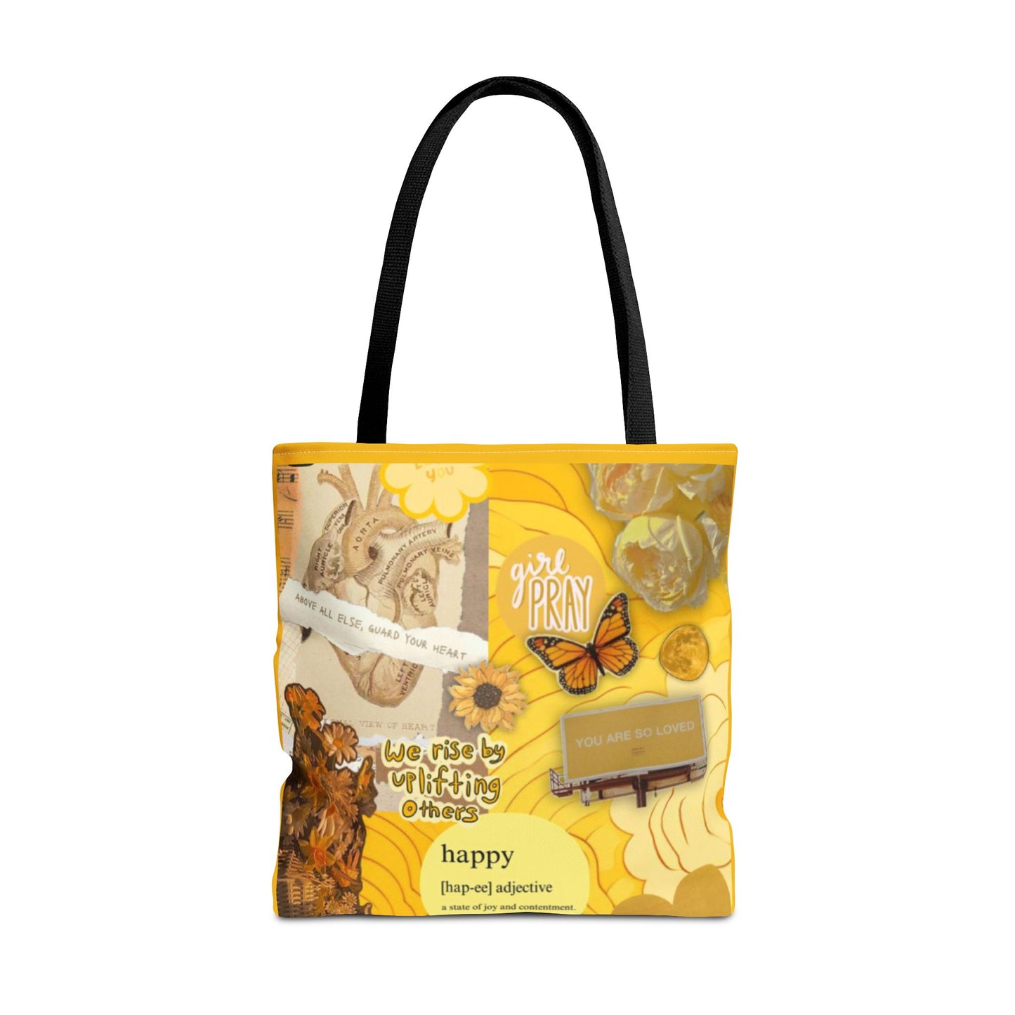 Happy Vibes Tote Bag - Cheerful Design for Everyday Use