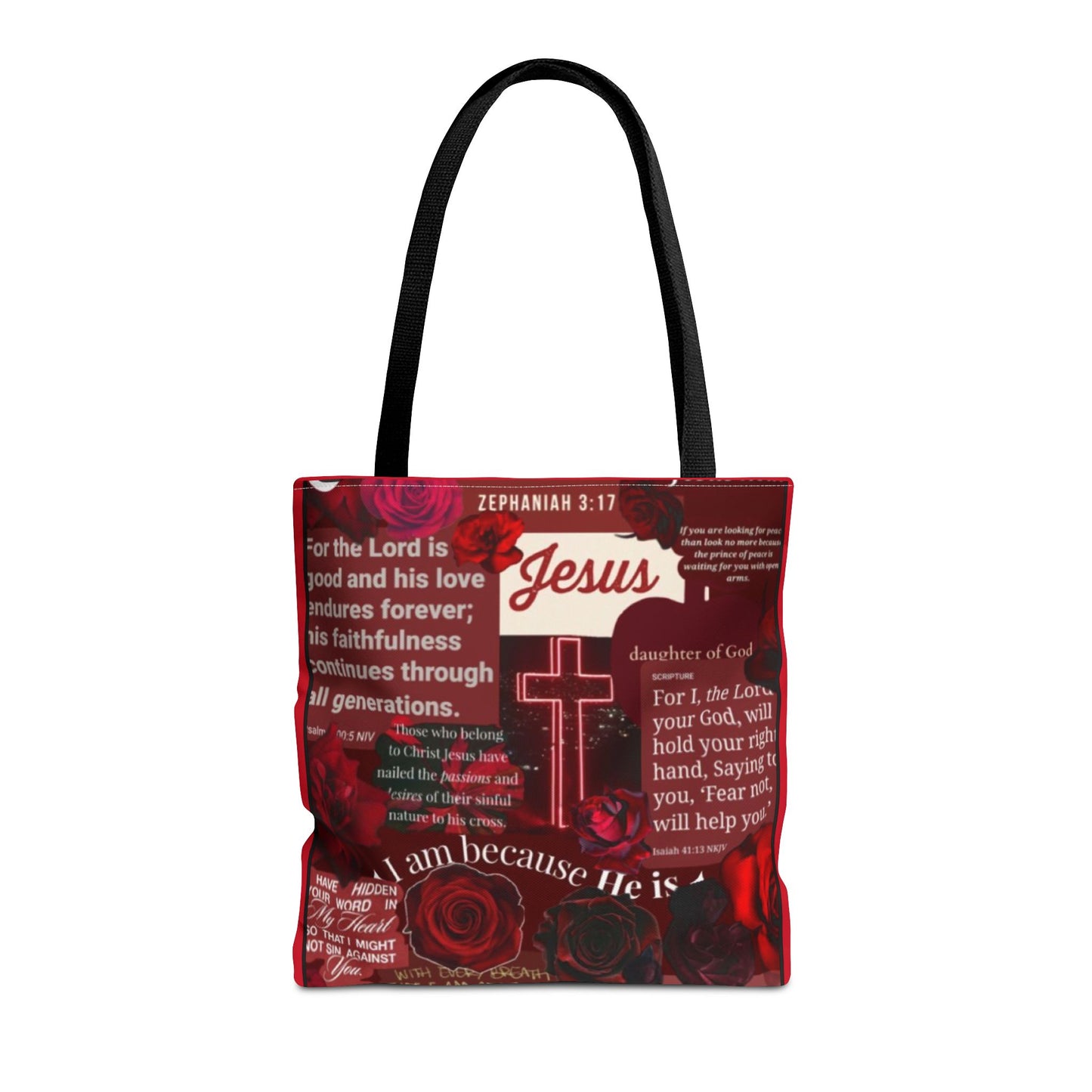 Faith-Inspired Tote Bag with Bible Verses