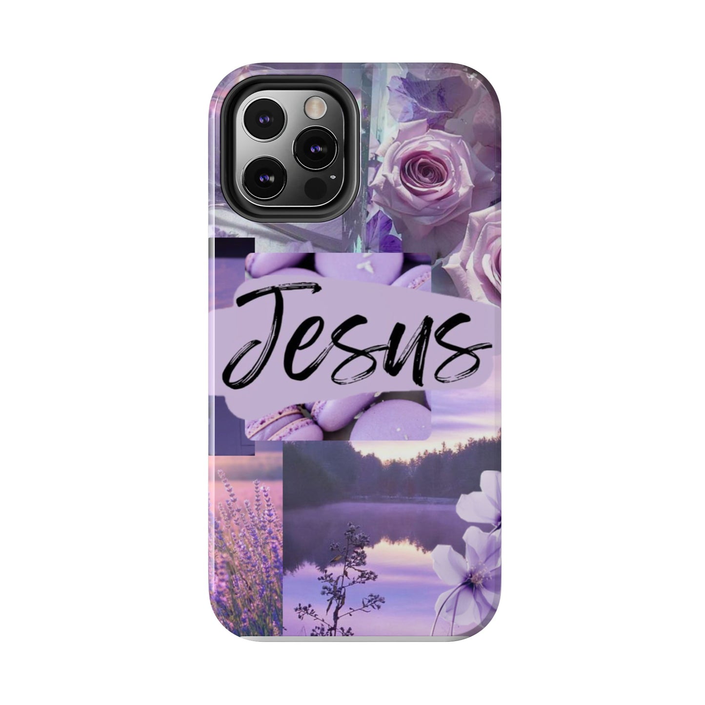 Jesus first phone case lavender floral faith design