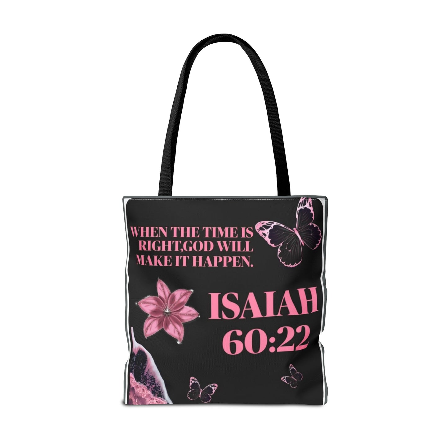 Inspirational Tote Bag with Isaiah 60:22 Design