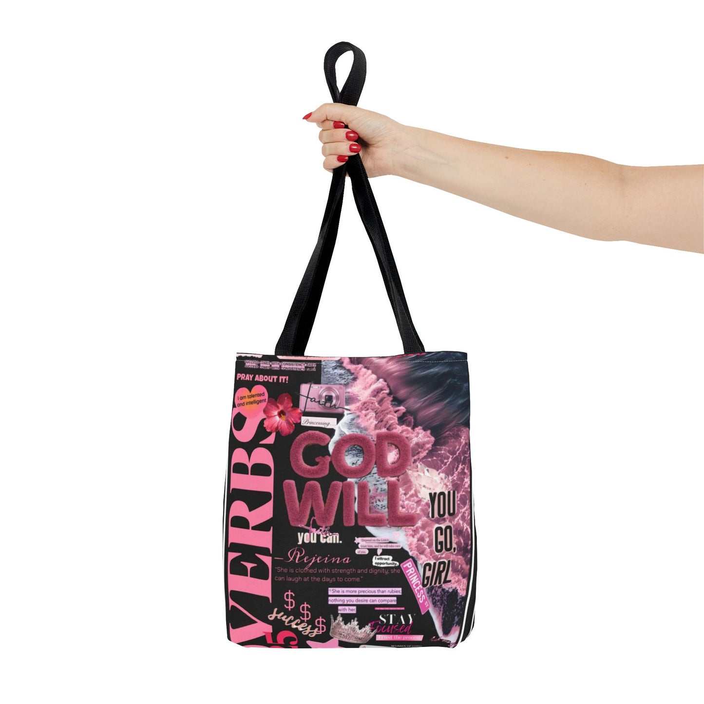 Bold Statement Tote Bag - "God Will You Go Girl" Design