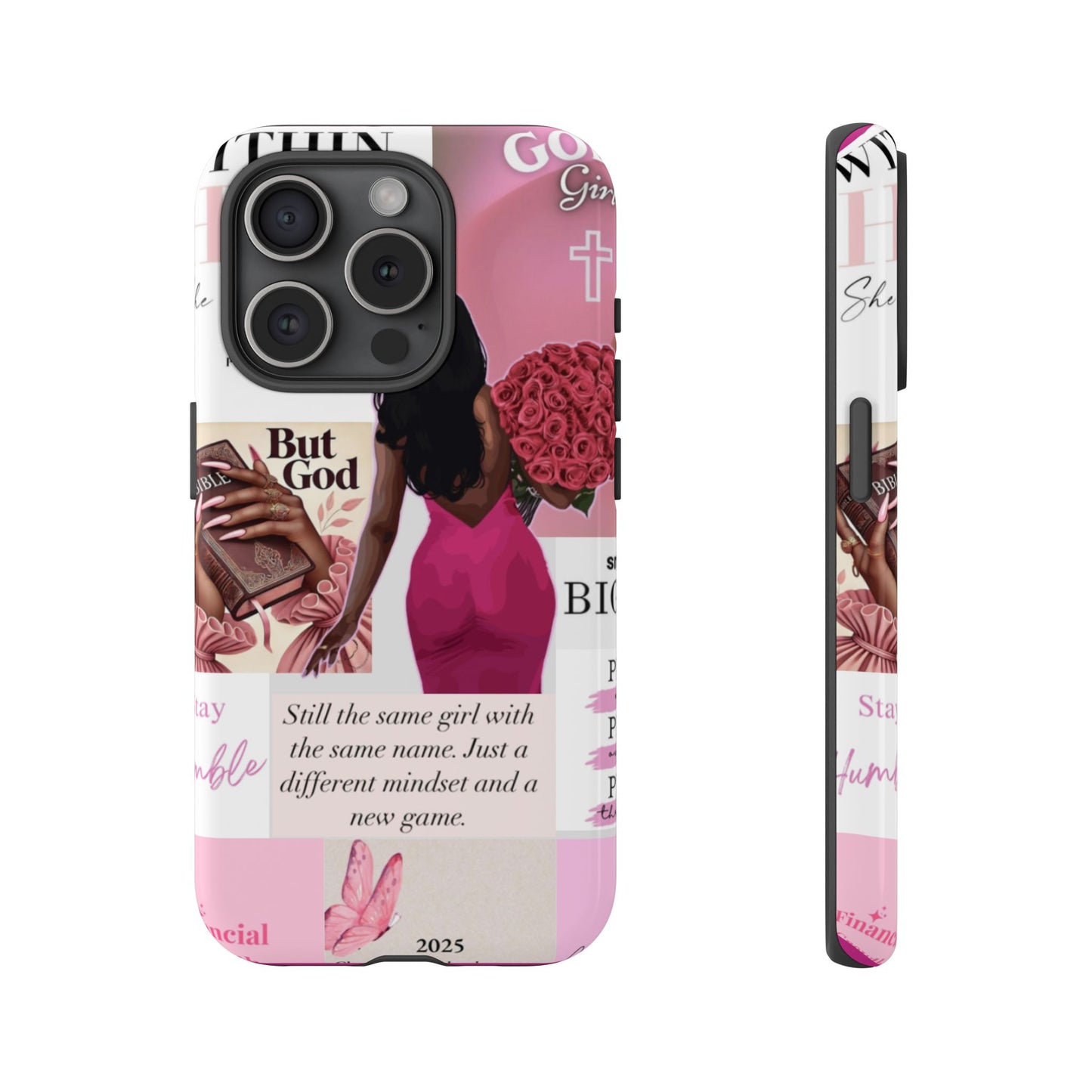 Same girl new game glow up with God phone case