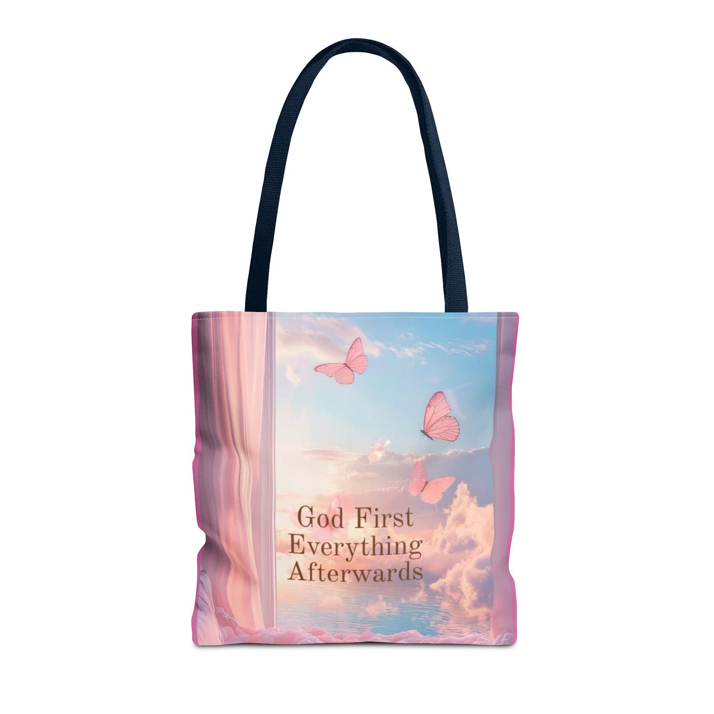 God first everything afterwards pink Tote Bag