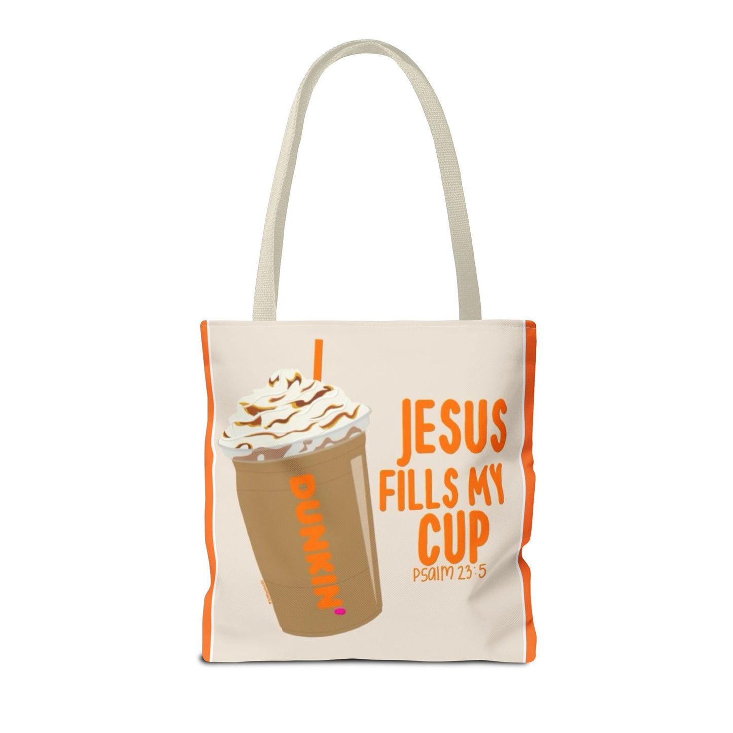 Inspirational Coffee Tote Bag - Jesus Fills My Cup