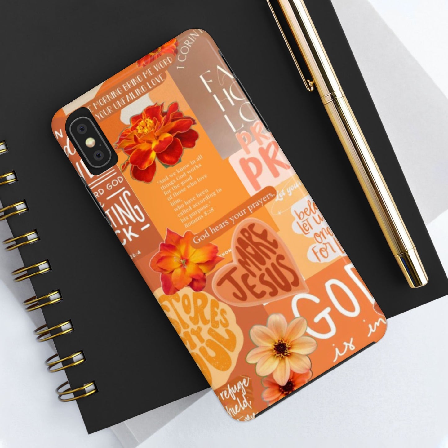 God is in control phone case, bright, bold and prayer filled