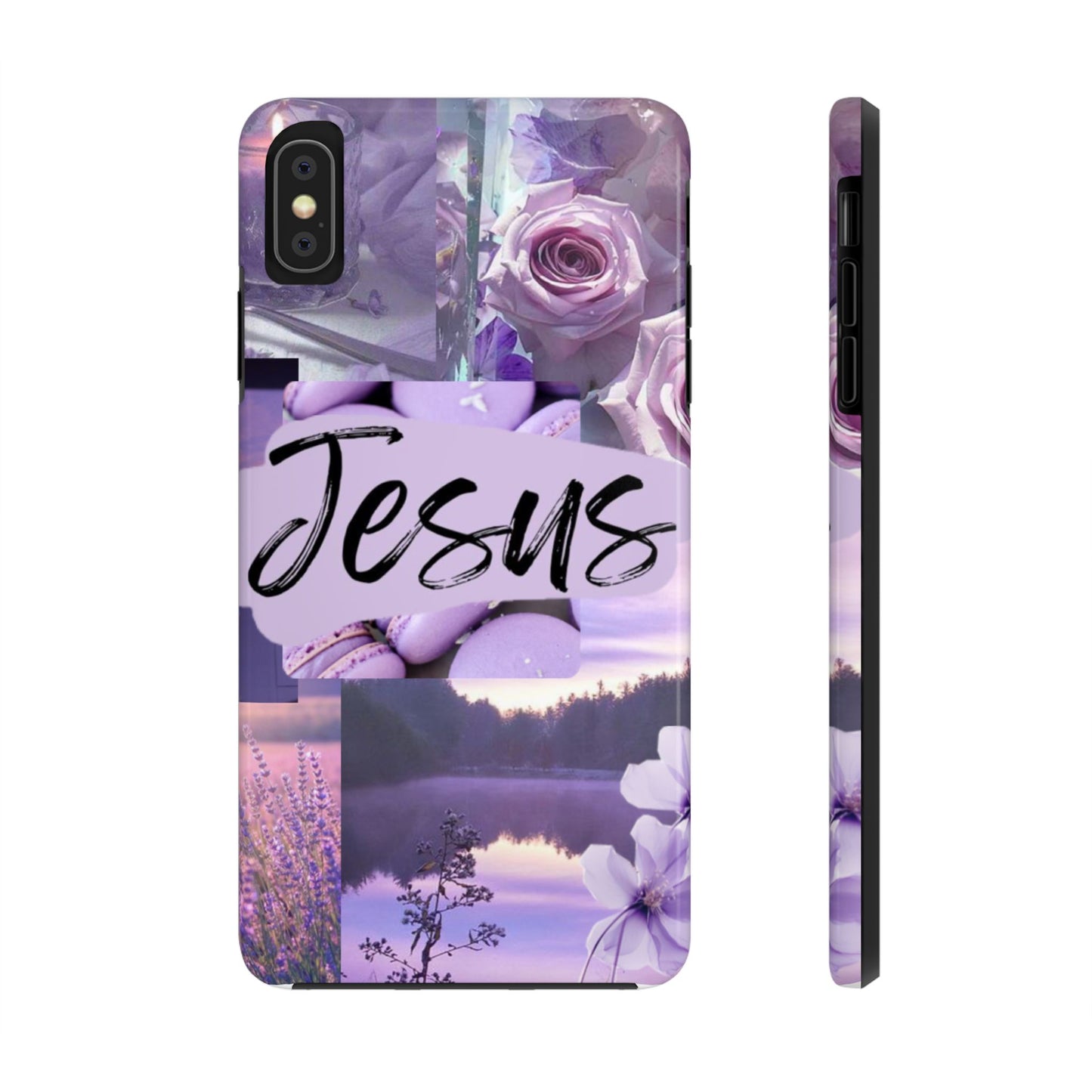 Jesus first phone case lavender floral faith design