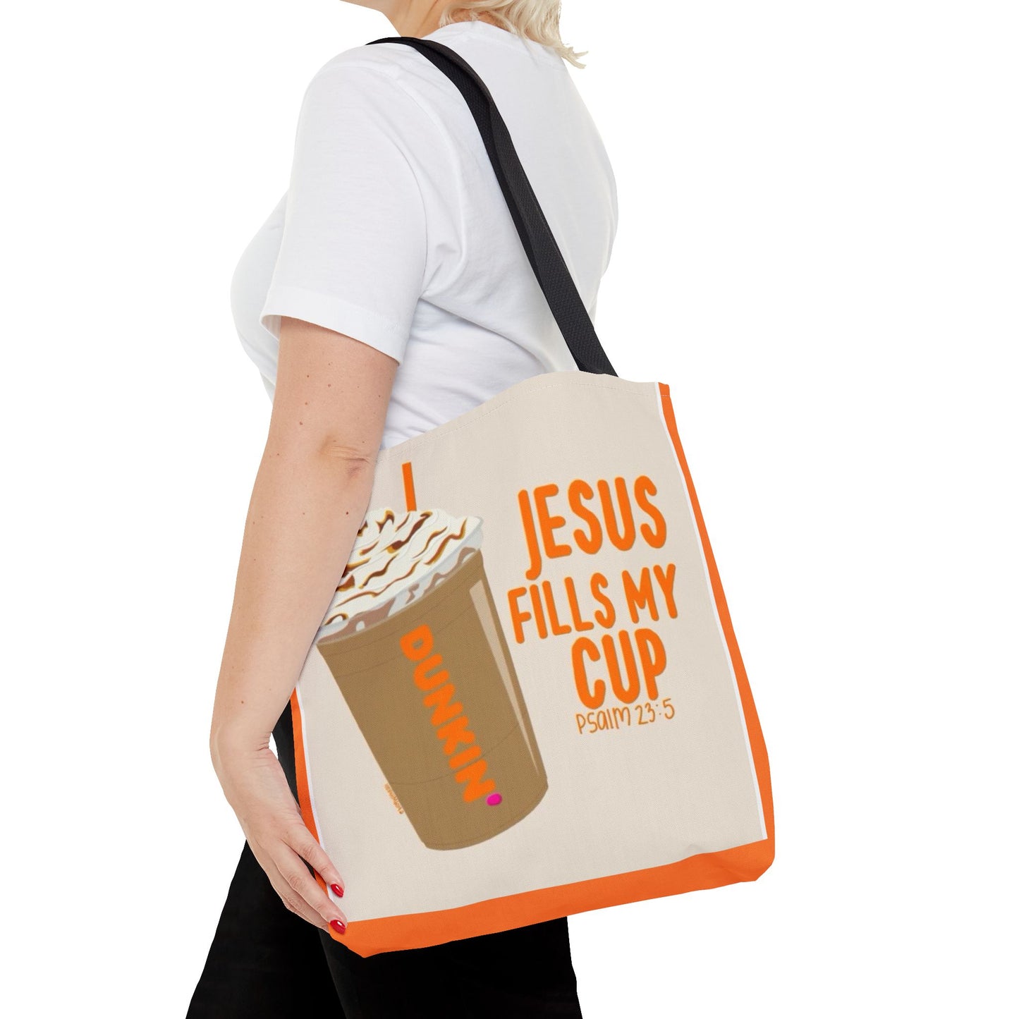 Inspirational Coffee Tote Bag - Jesus Fills My Cup
