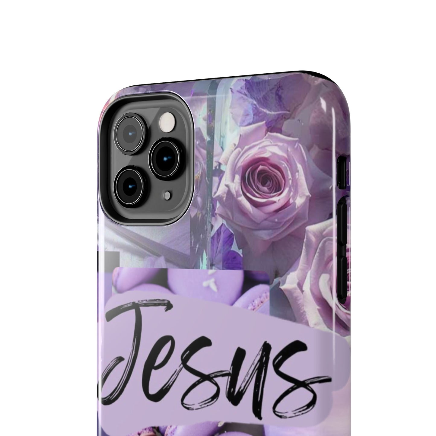 Jesus first phone case lavender floral faith design
