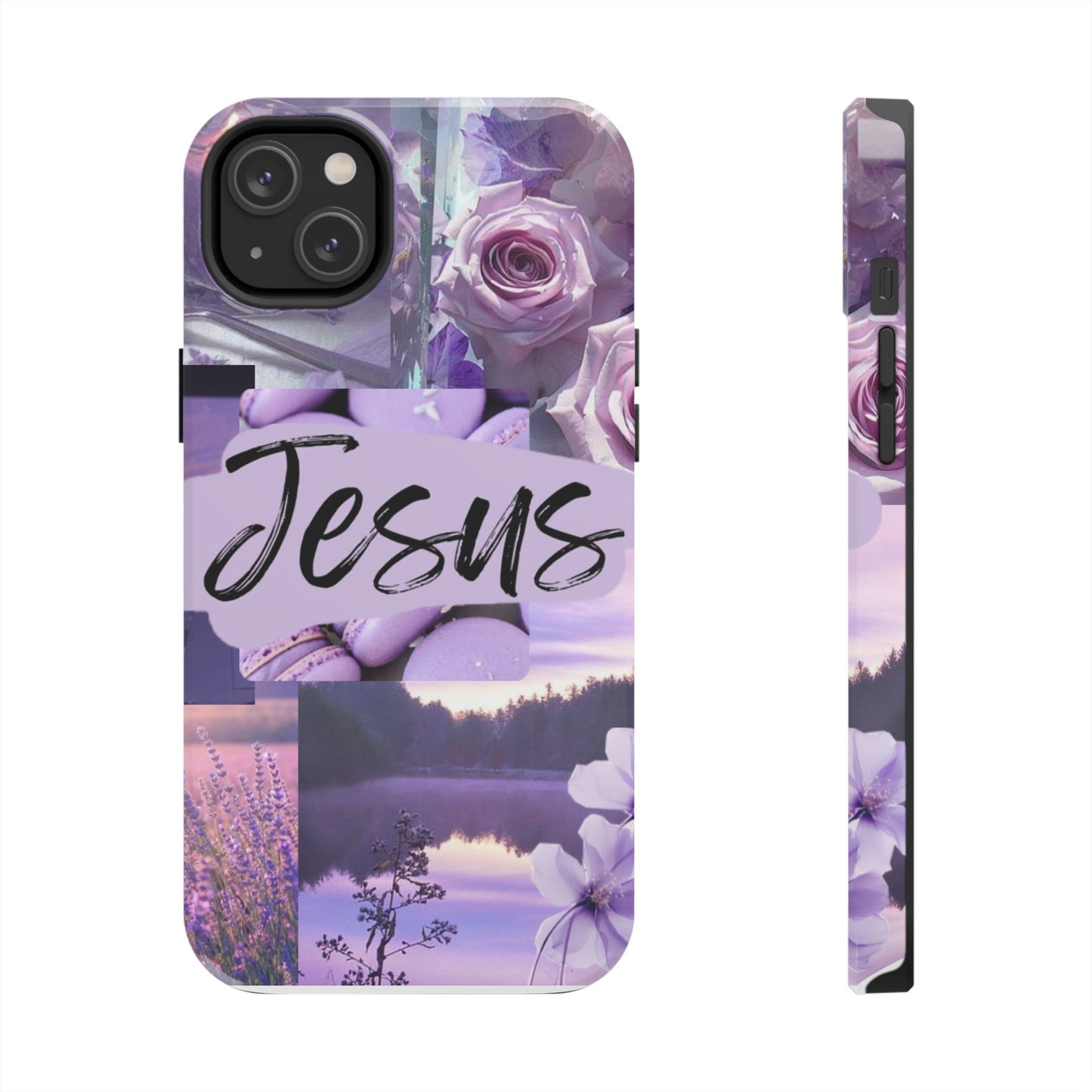Jesus first phone case lavender floral faith design