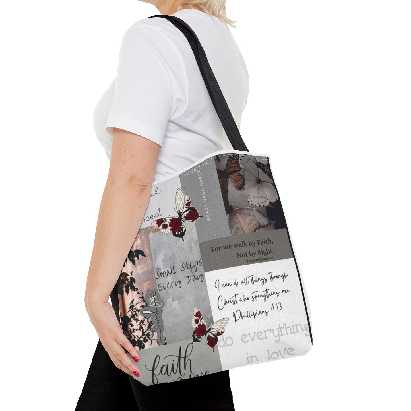 Walk by faith Tote Bag
