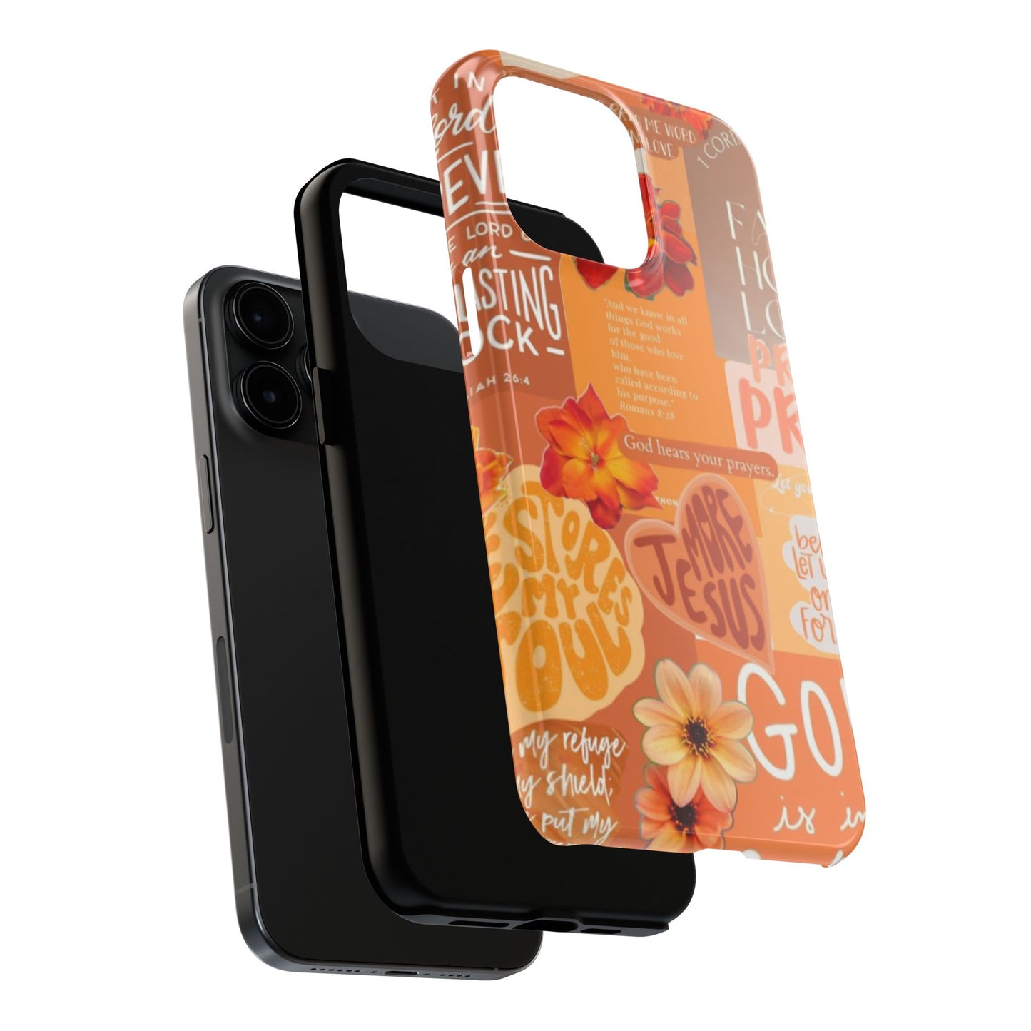 God is in control phone case, bright, bold and prayer filled