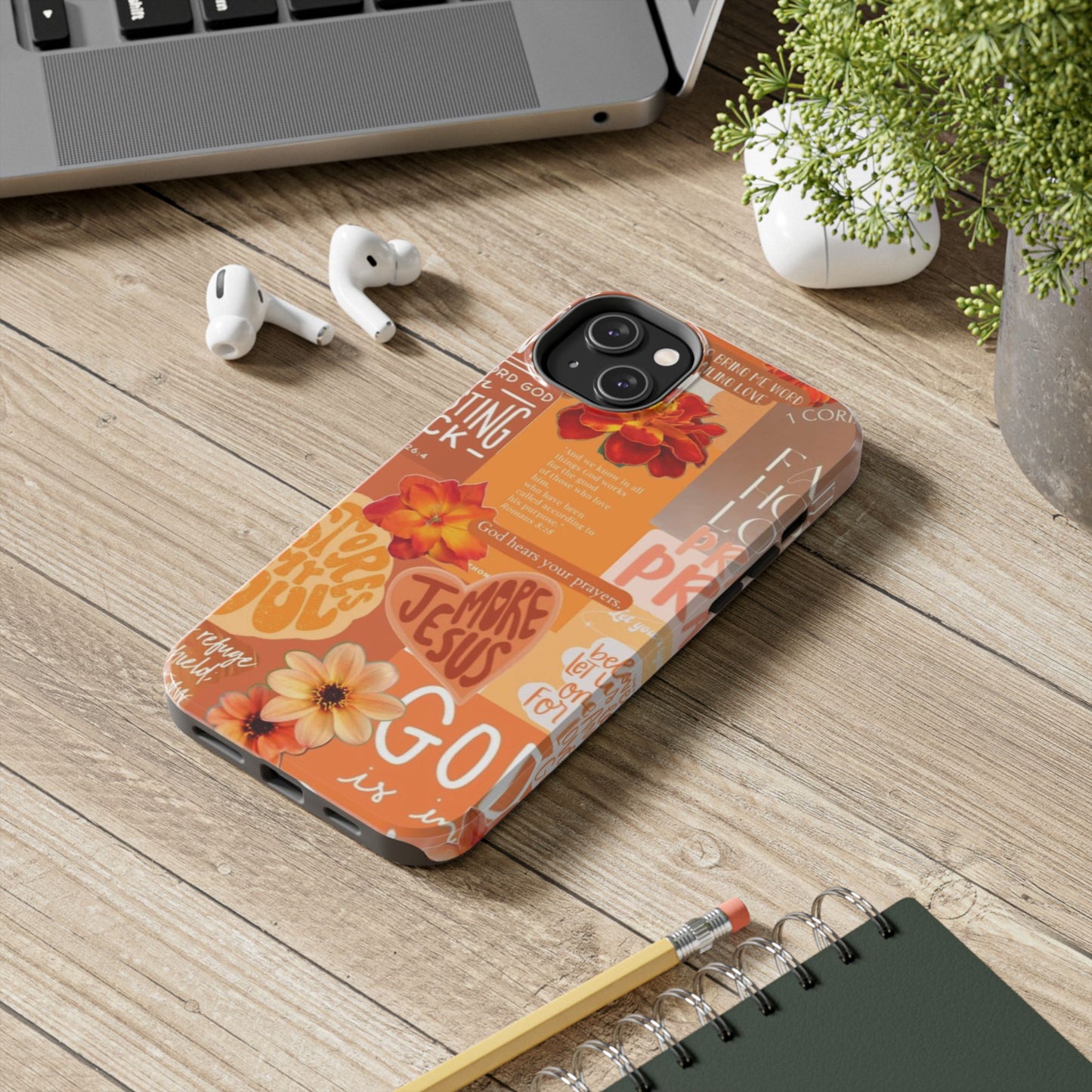 God is in control phone case, bright, bold and prayer filled