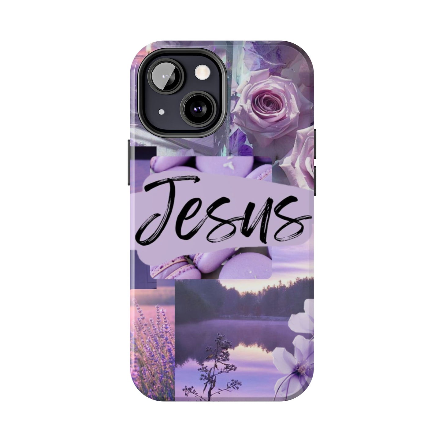 Jesus first phone case lavender floral faith design