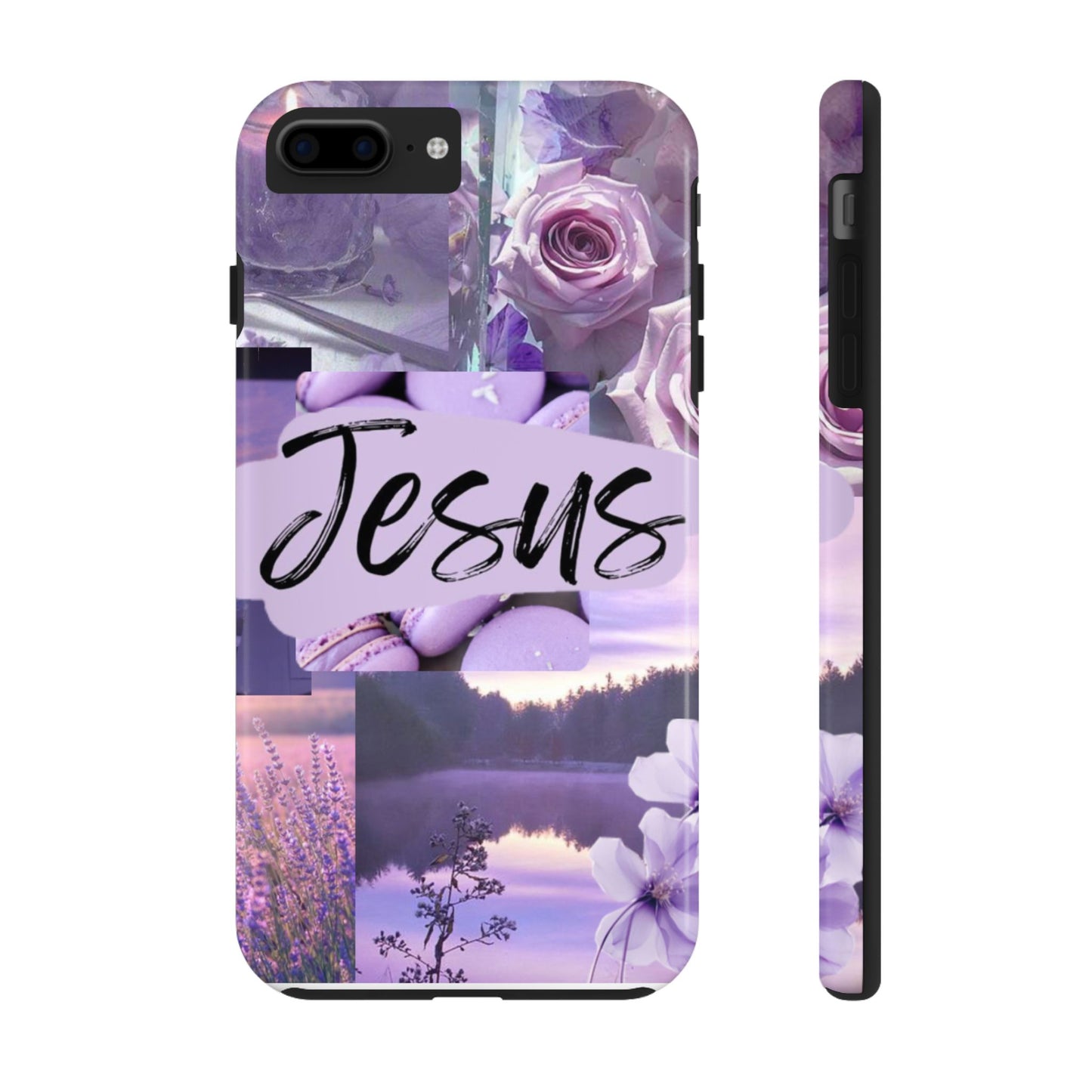 Jesus first phone case lavender floral faith design