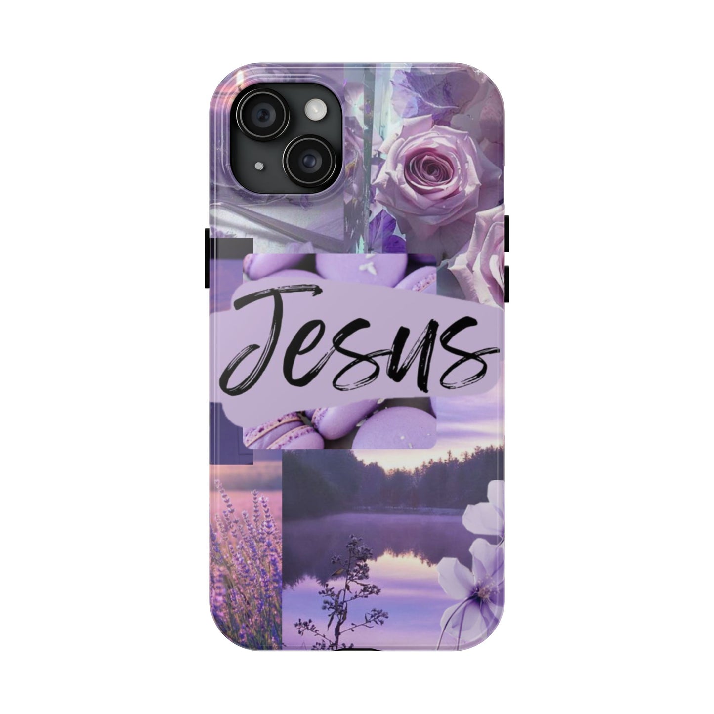Jesus first phone case lavender floral faith design