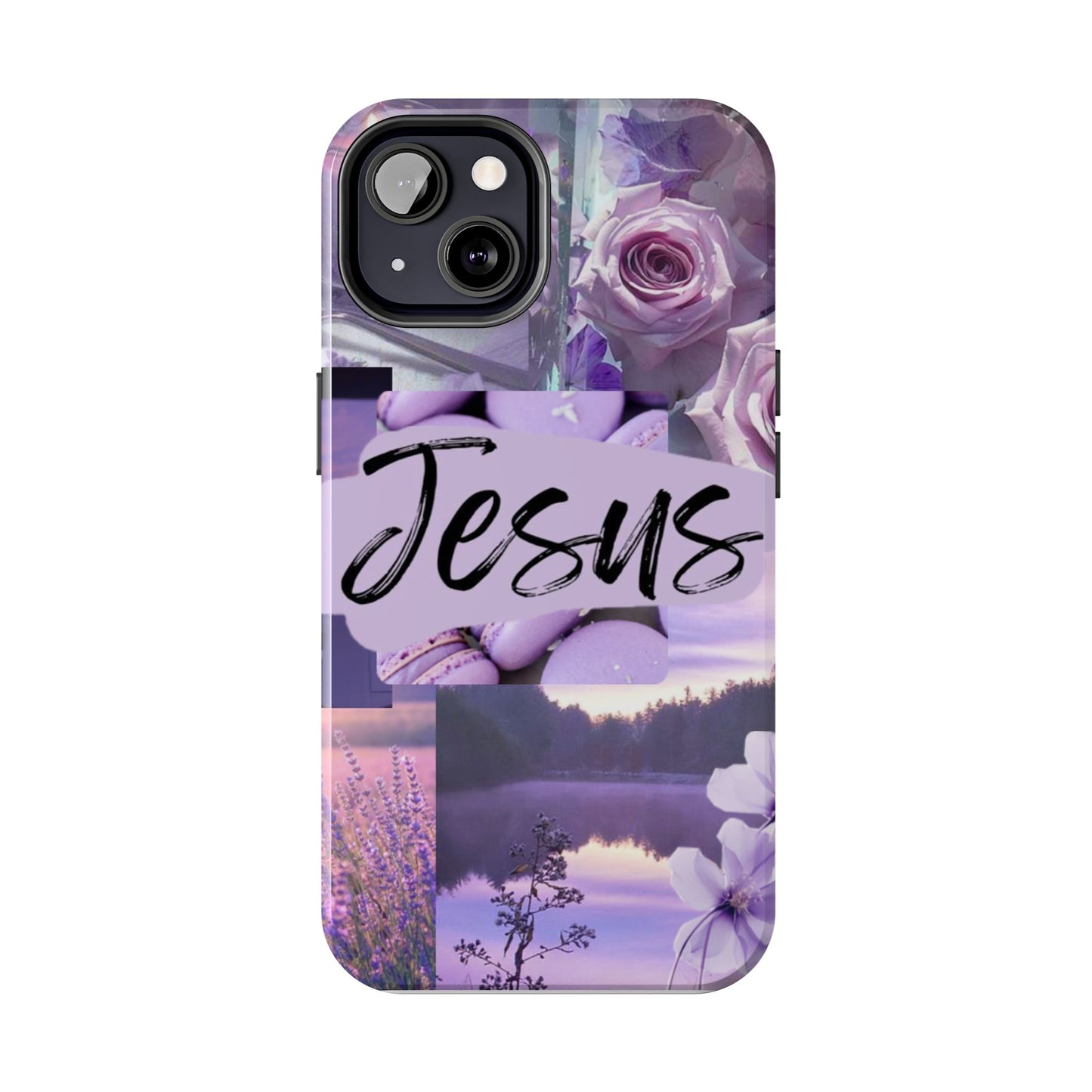 Jesus first phone case lavender floral faith design