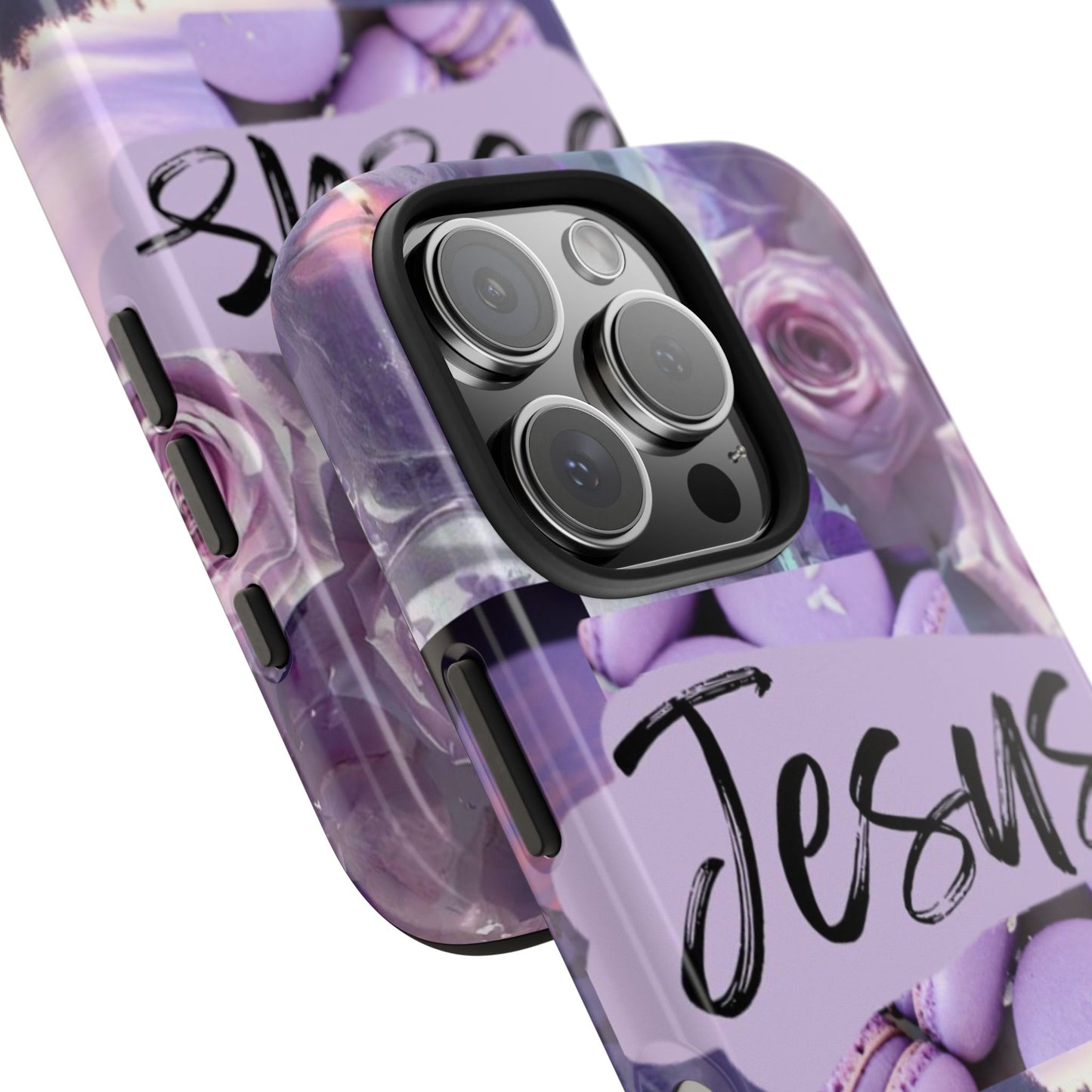 Jesus first phone case lavender floral faith design