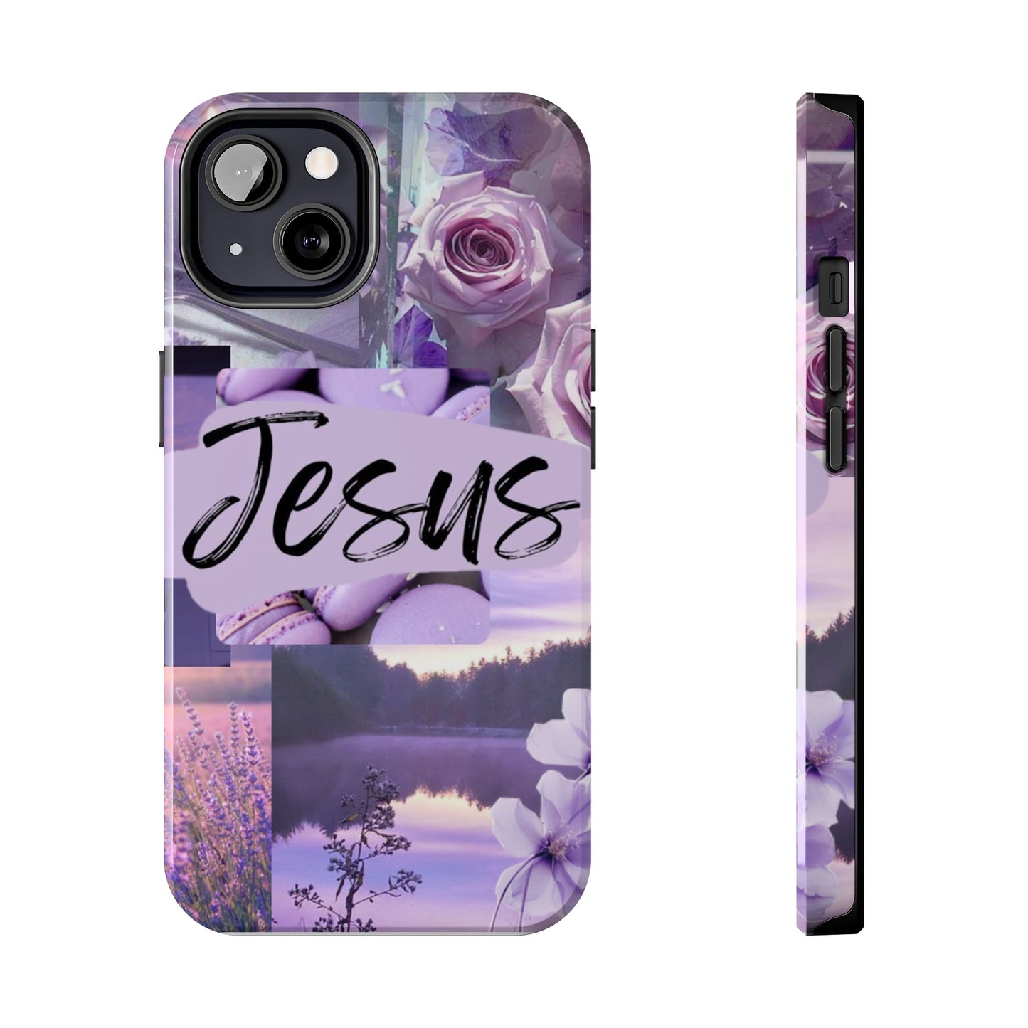Jesus first phone case lavender floral faith design