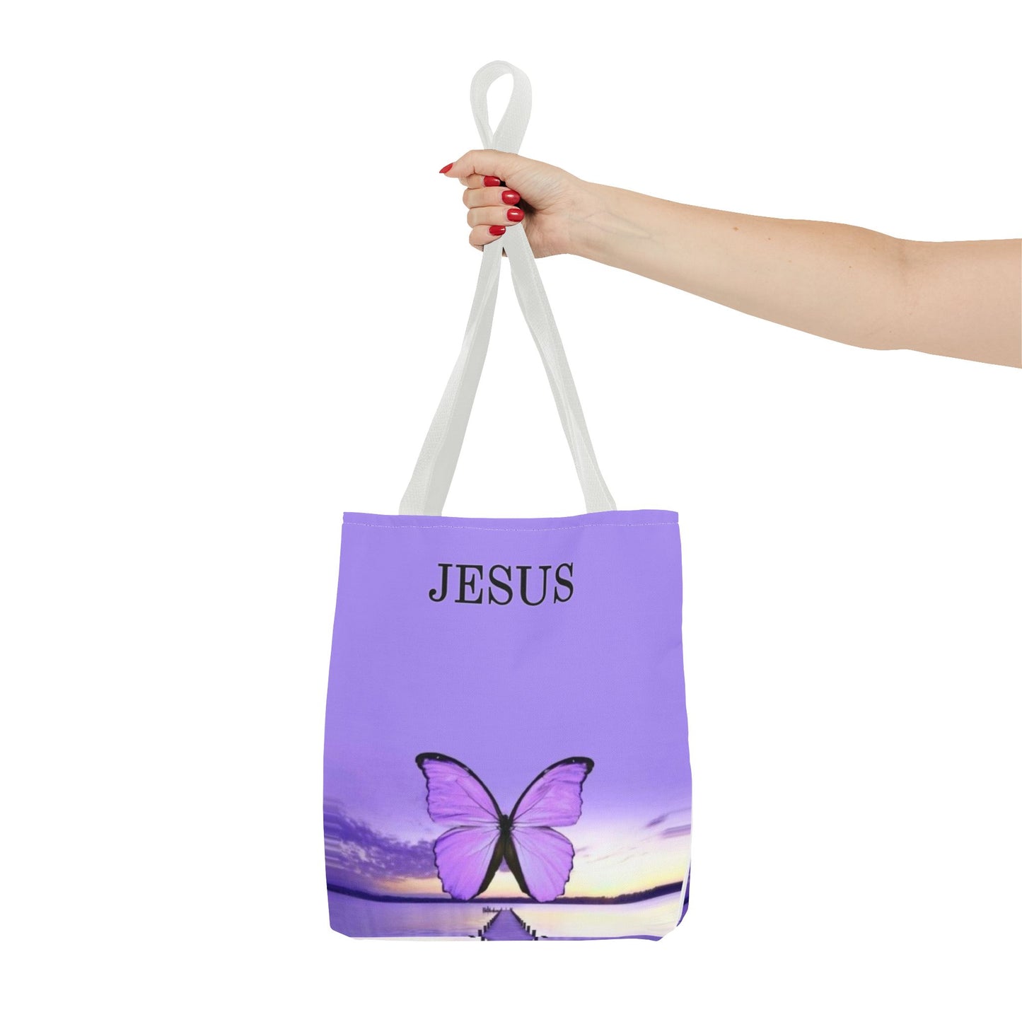 Inspirational Butterfly Tote Bag - Jesus Design