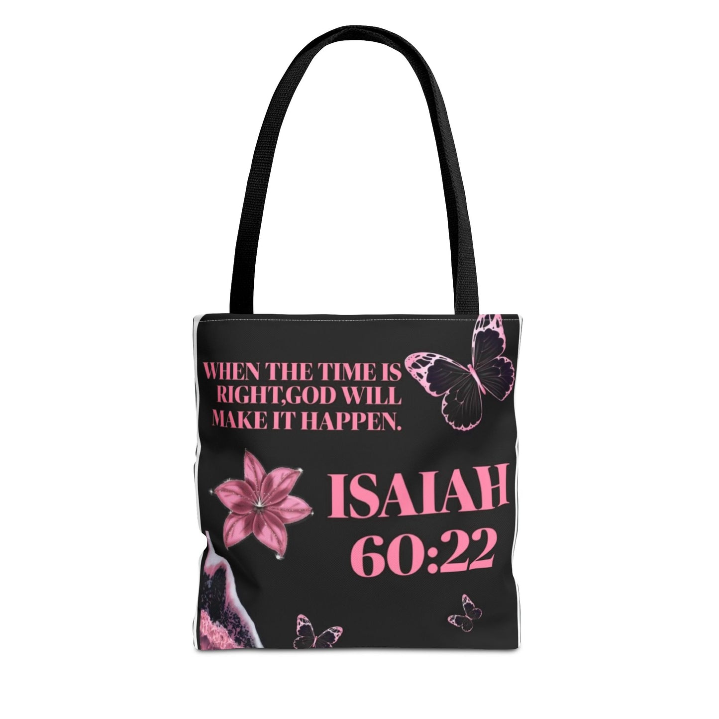 Inspirational Tote Bag with Isaiah 60:22 Design