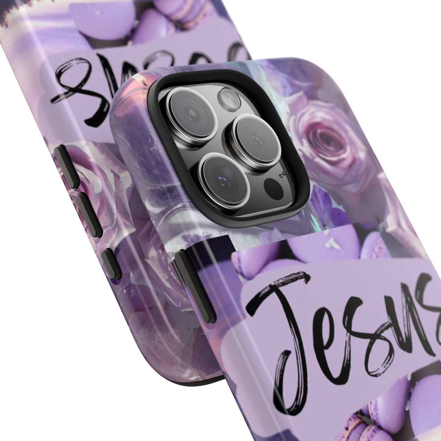 Jesus first phone case lavender floral faith design