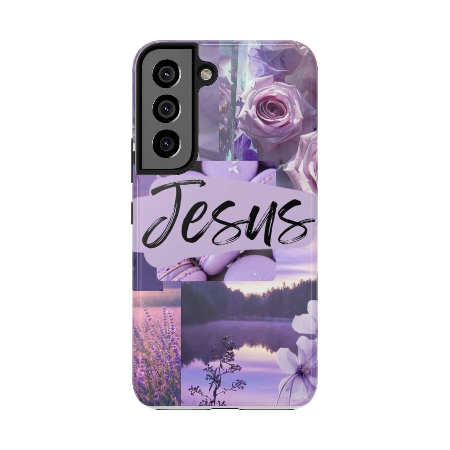 Jesus first phone case lavender floral faith design
