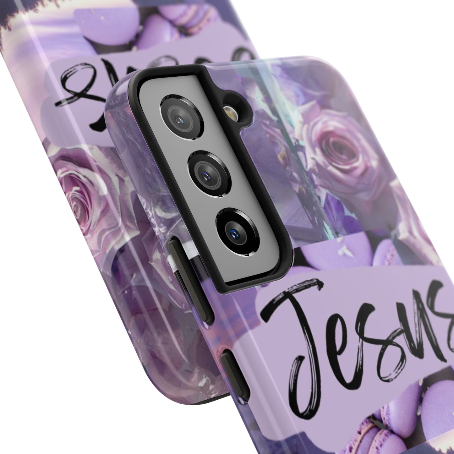 Jesus first phone case lavender floral faith design
