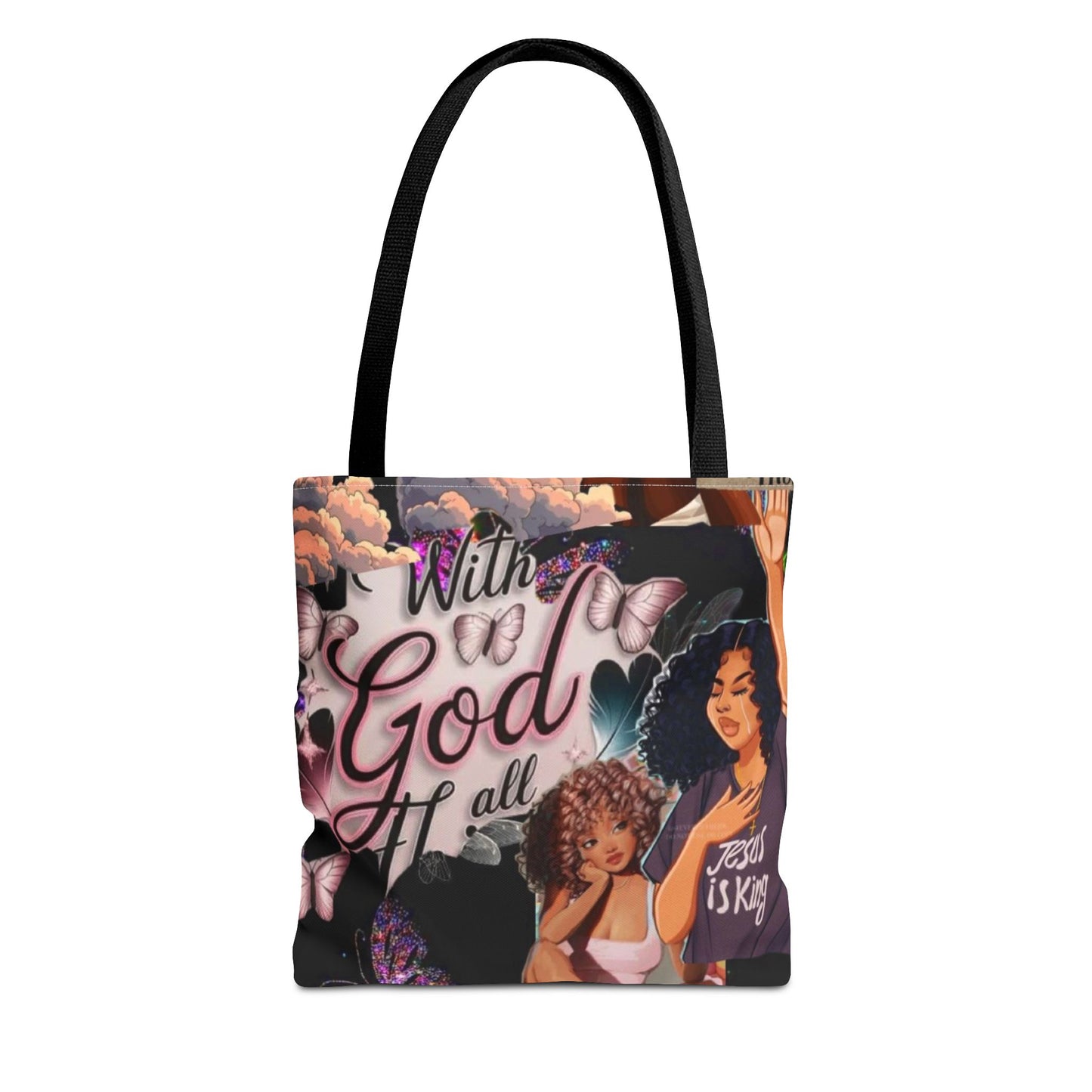 Inspirational Tote Bag - 'With God All Things Are Possible'
