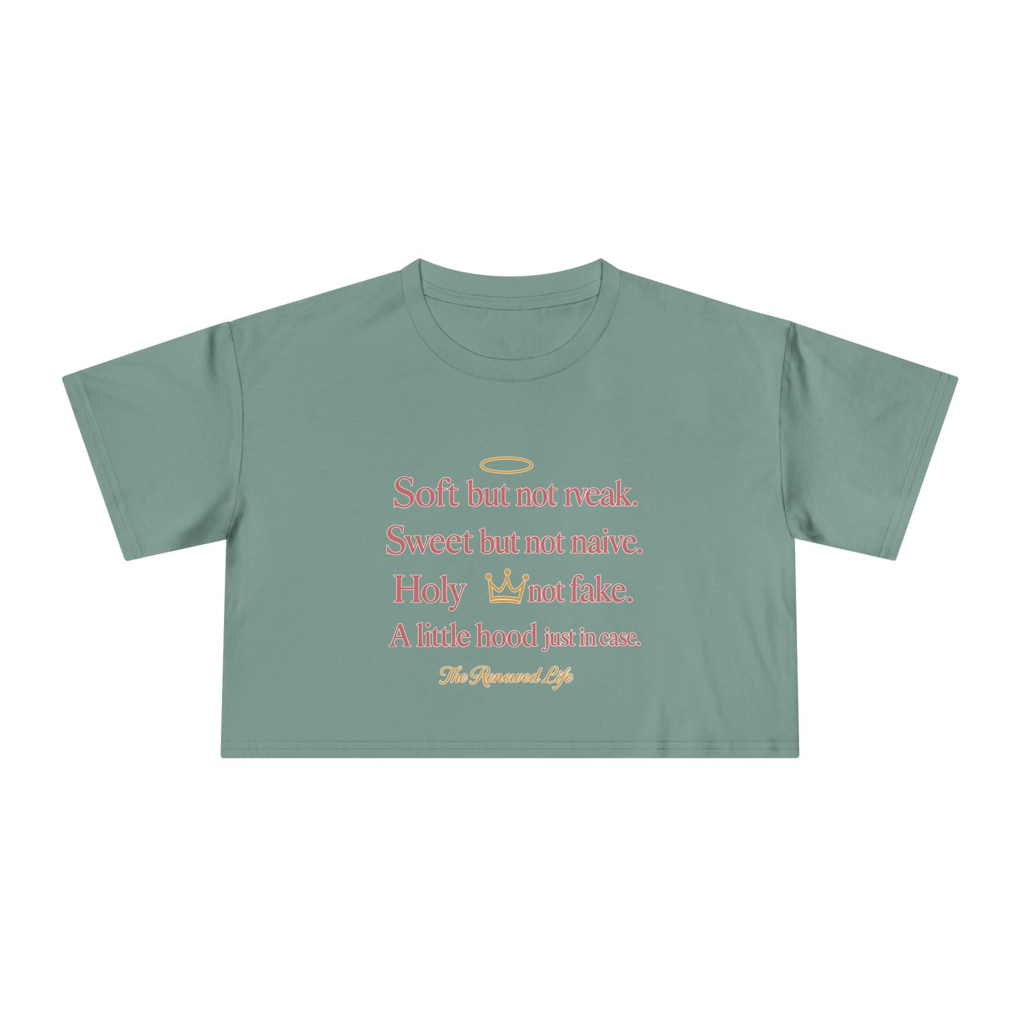Soft but not weak Women's Inspirational Crop Tee,