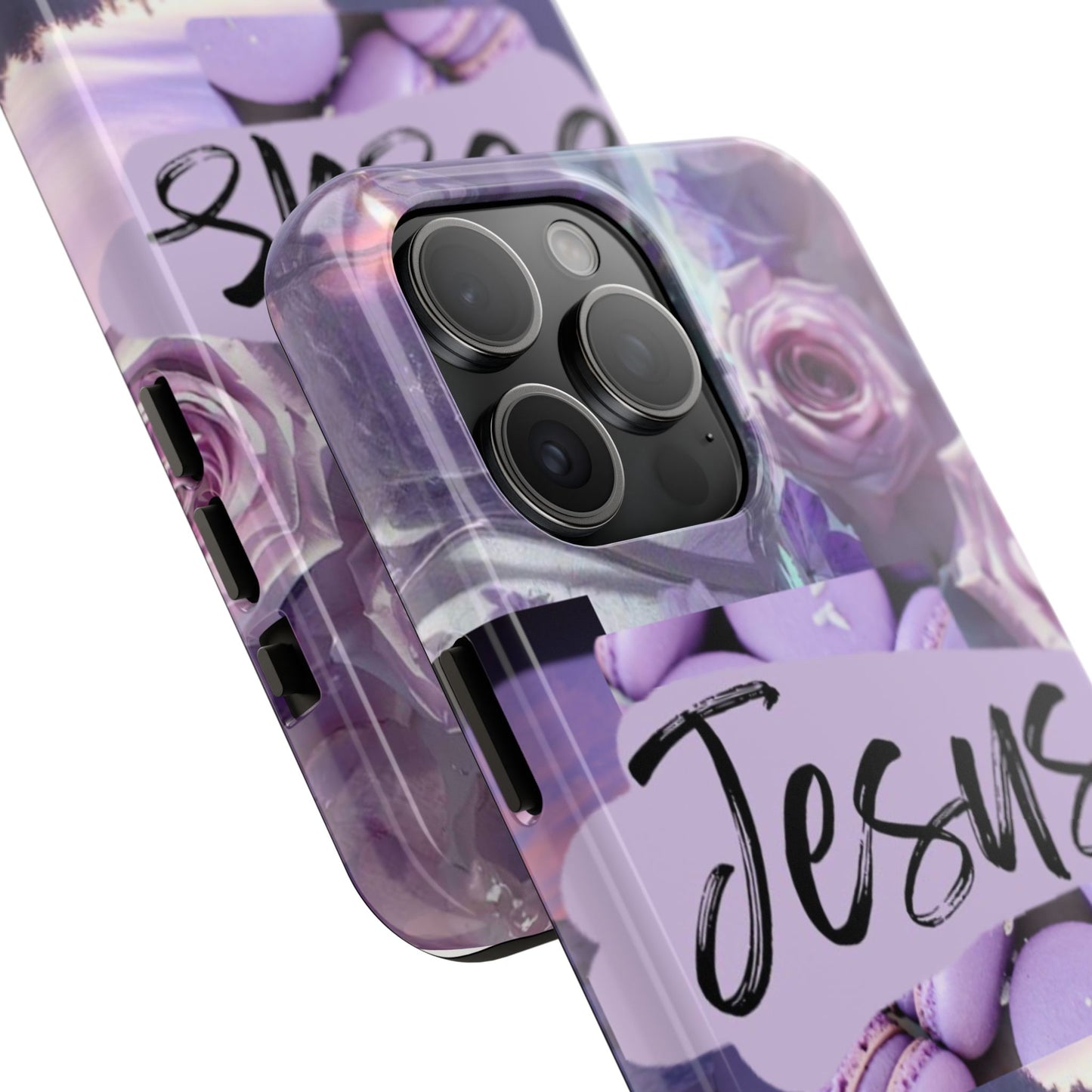 Jesus first phone case lavender floral faith design