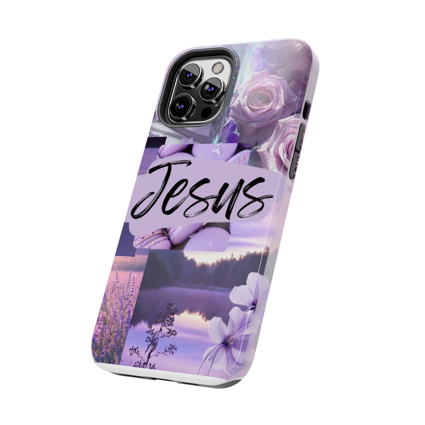 Jesus first phone case lavender floral faith design