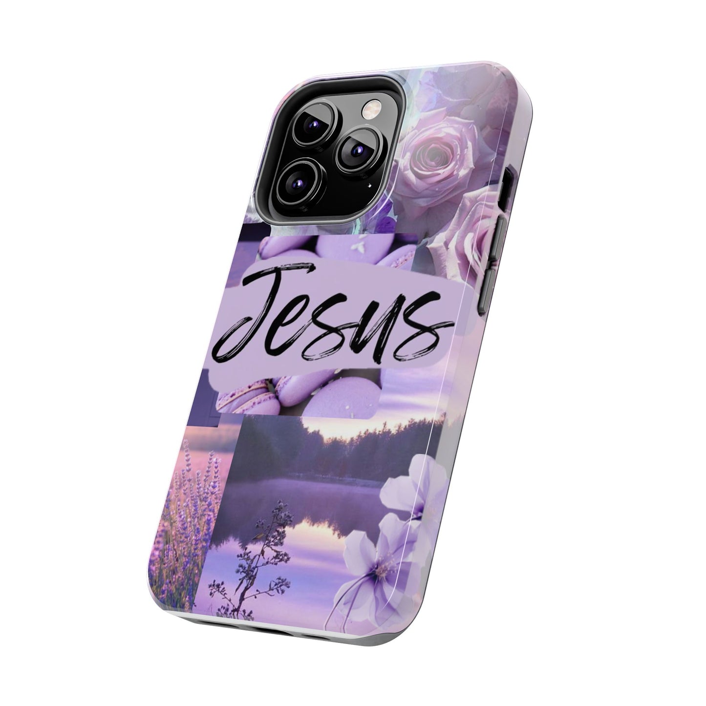 Jesus first phone case lavender floral faith design